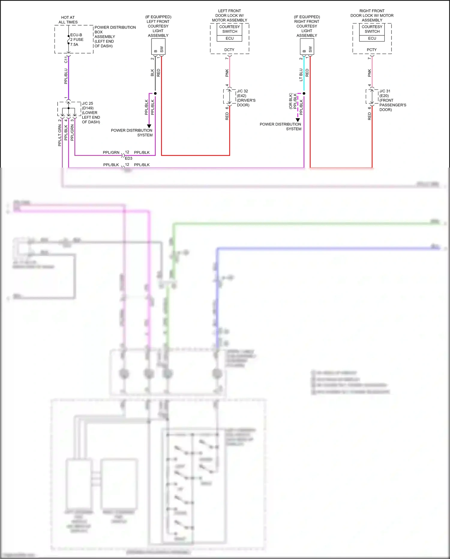Wiring diagram power distribution system for Lexus NX AZ20 (2021-2024) (5 of 17)