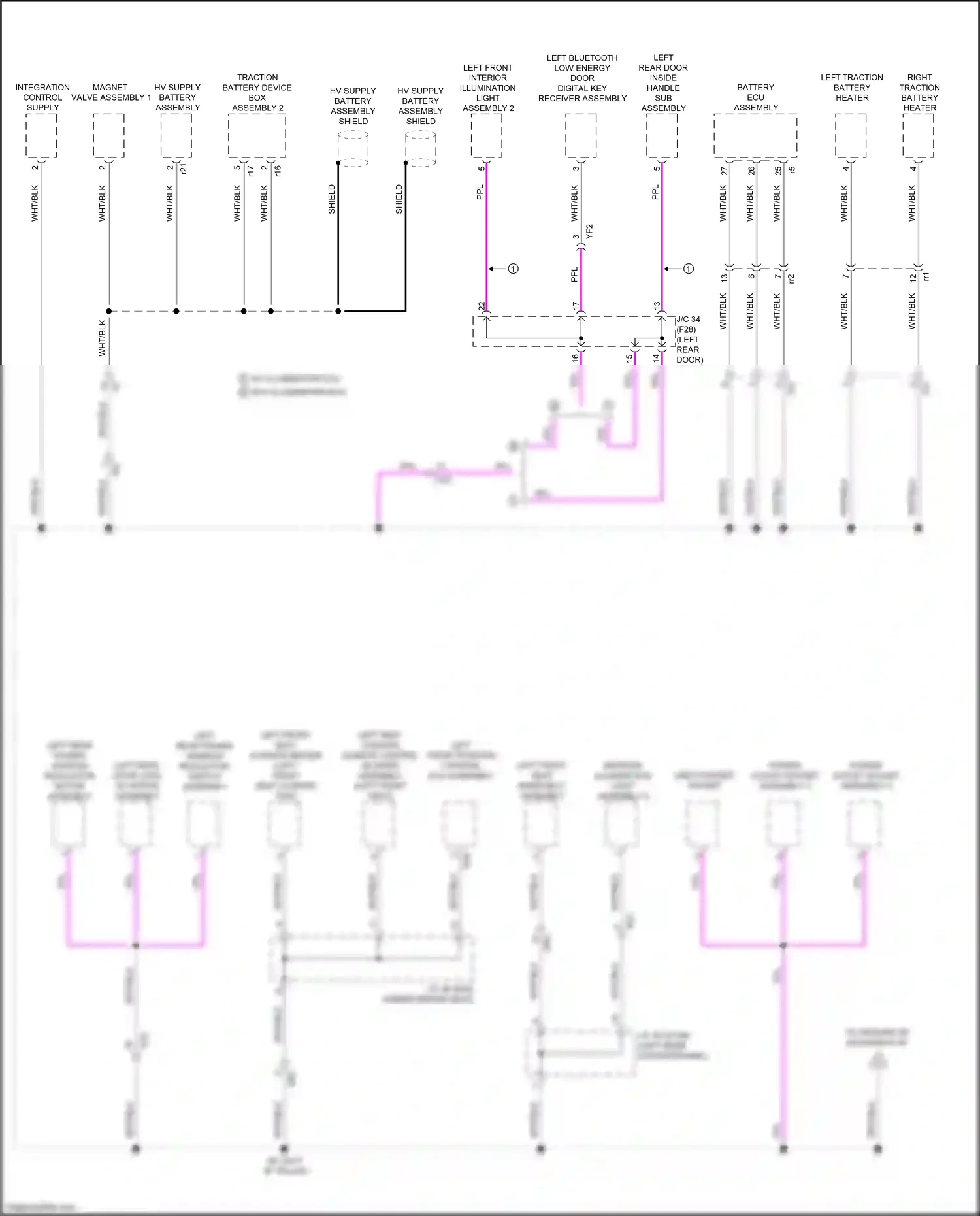 Wiring diagram power outlet socket assembly 2 for Lexus NX AZ20 (2021-2024) (1 of 2)