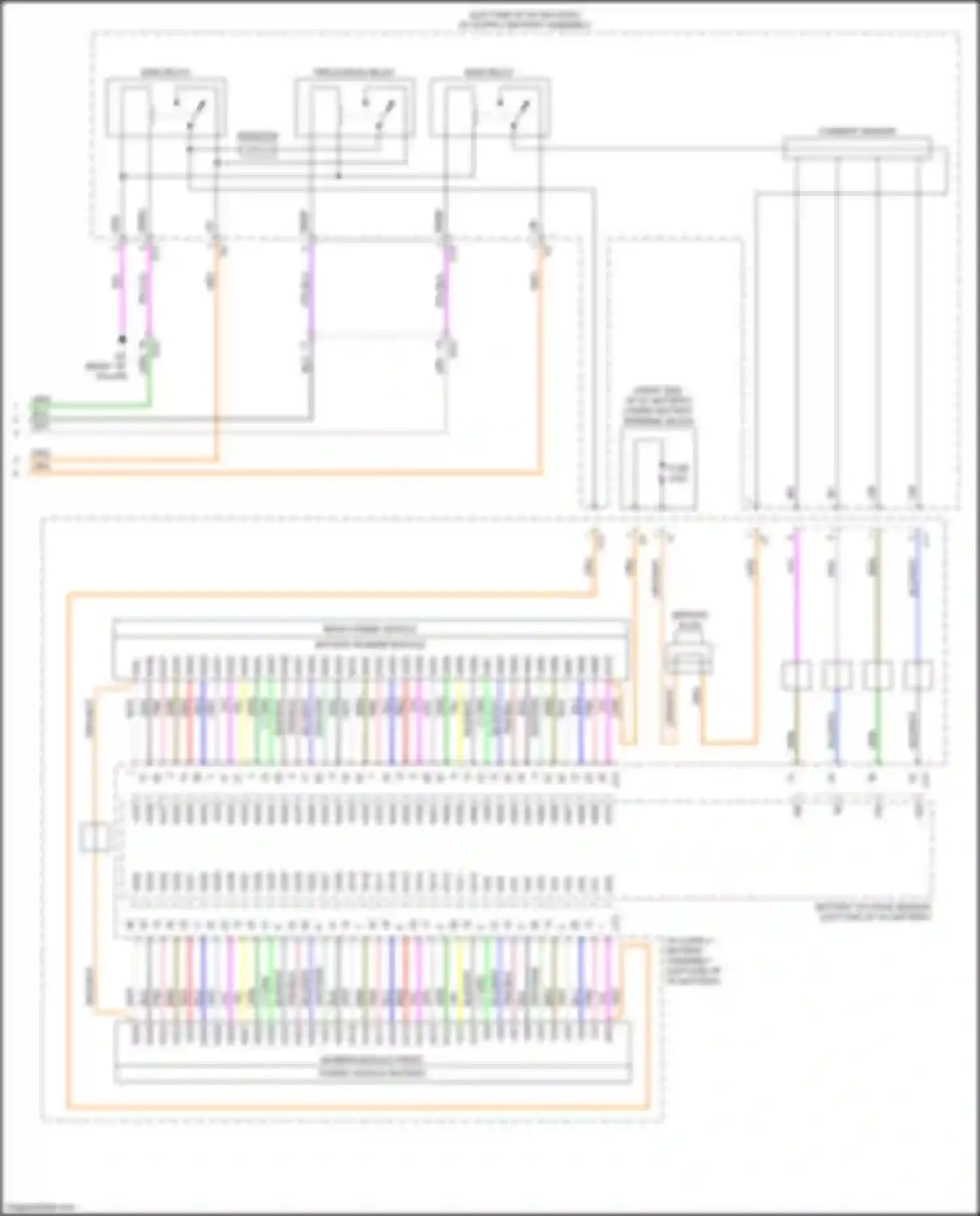 Wiring diagram rear hybrid vehicle battery busbar module for Lexus NX AZ20 (2021-2024) (1 of 1)