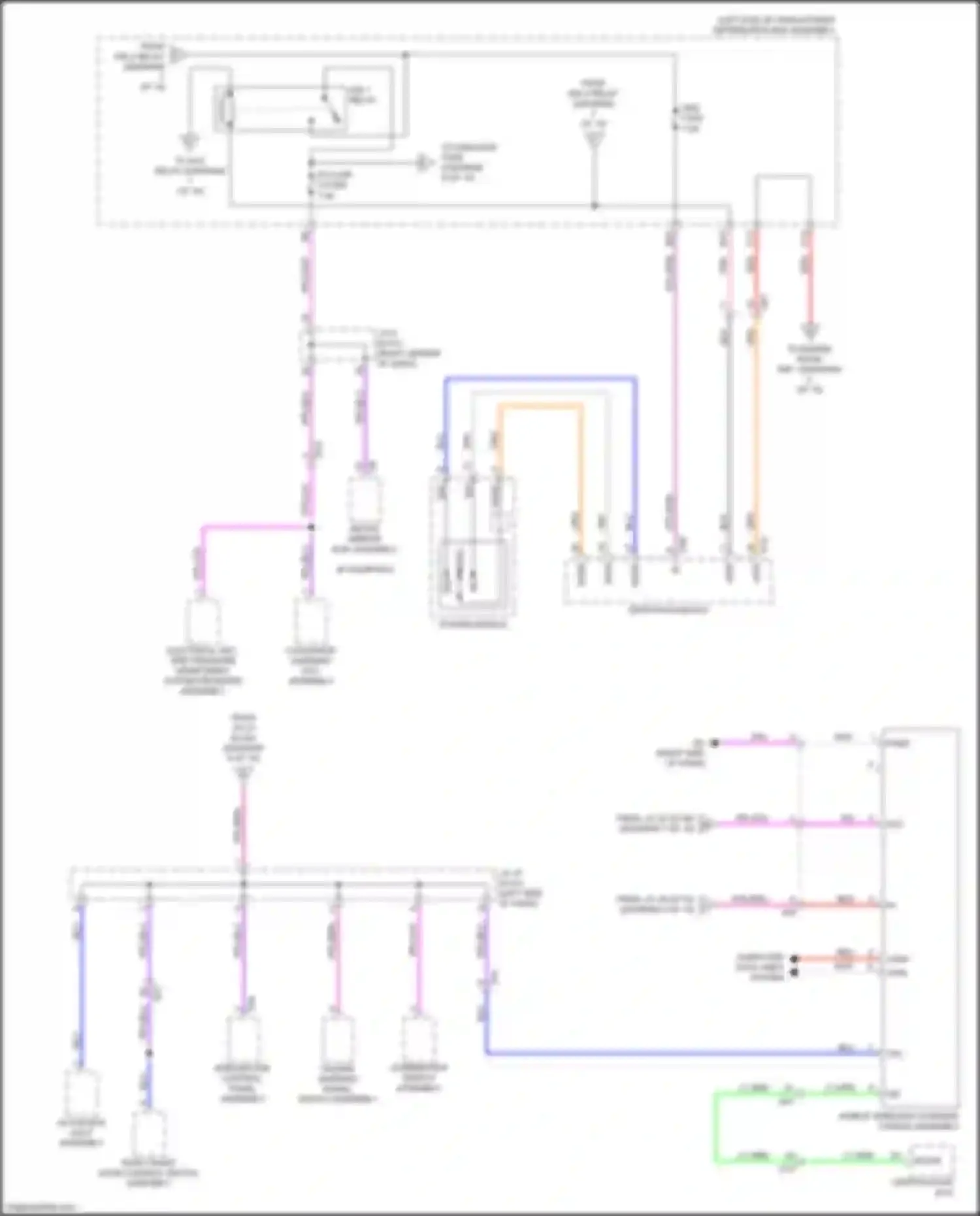 Wiring diagram right front door control switch assembly for Lexus NX AZ20 (2021-2024) (4 of 6)