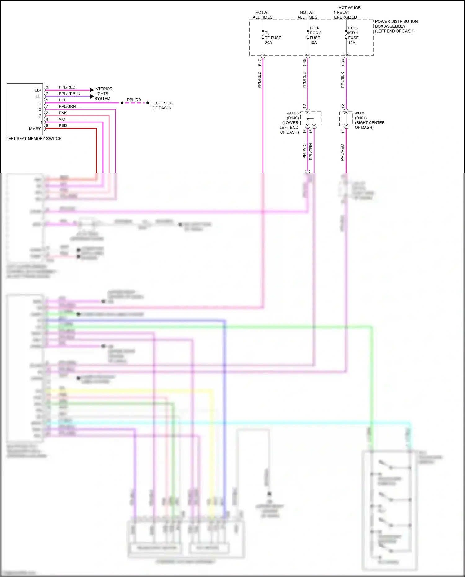 Wiring diagram steering column assembly for Lexus NX AZ20 (2021-2024) (2 of 3)
