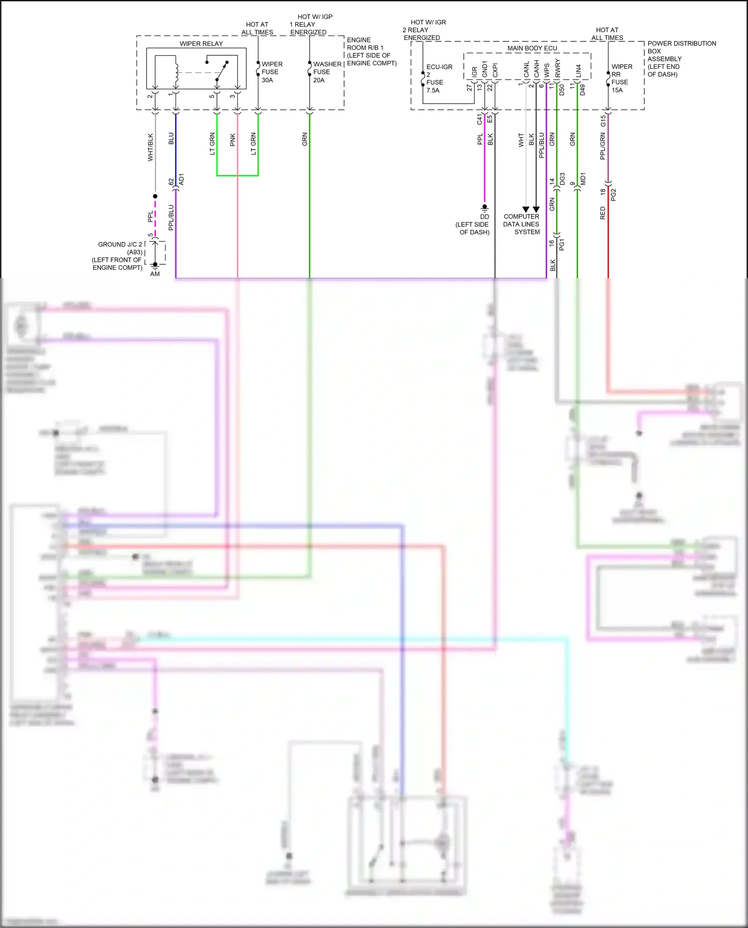 Wiring diagram steering column) for Lexus NX AZ20 (2021-2024) (27 of 39)