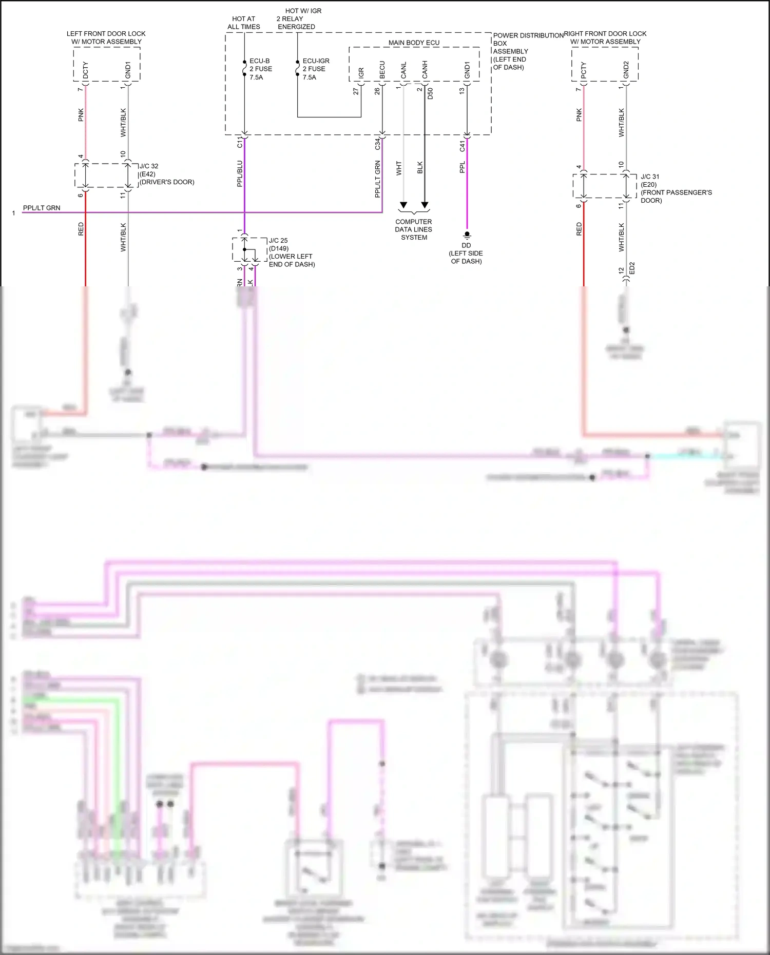 Wiring diagram steering column) for Lexus NX AZ20 (2021-2024) (36 of 39)