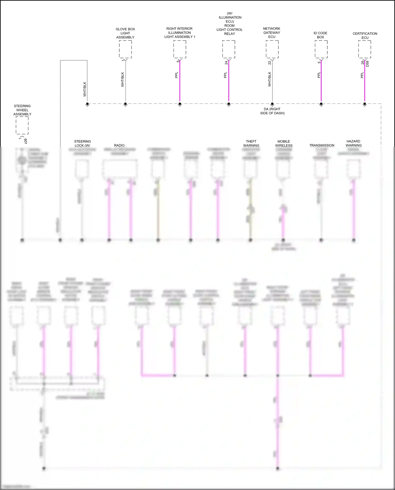 Wiring diagram steering sensor for Lexus NX AZ20 (2021-2024) (4 of 18)