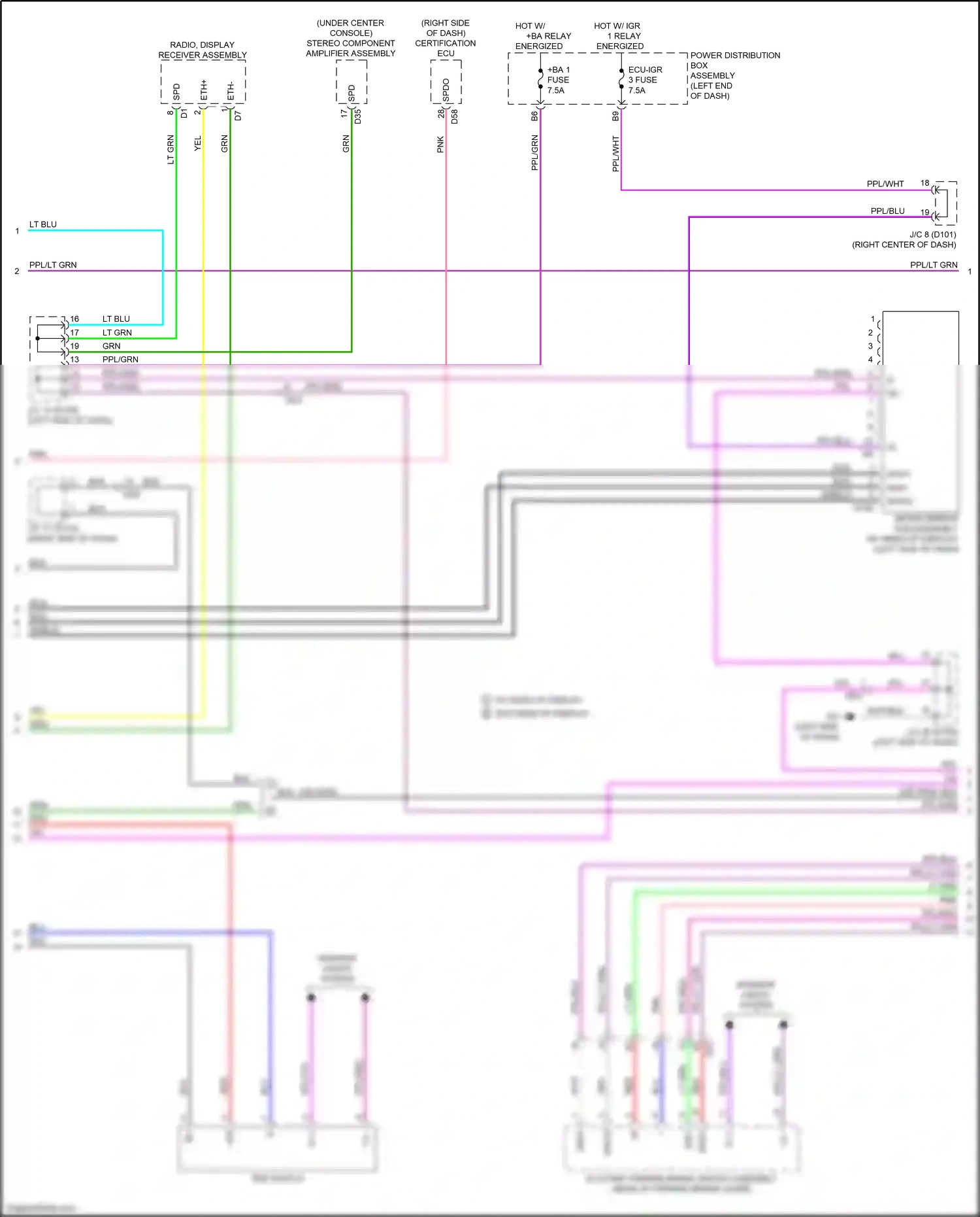 Wiring diagram stereo component amplifier assembly for Lexus NX AZ20 (2021-2024) (11 of 11)
