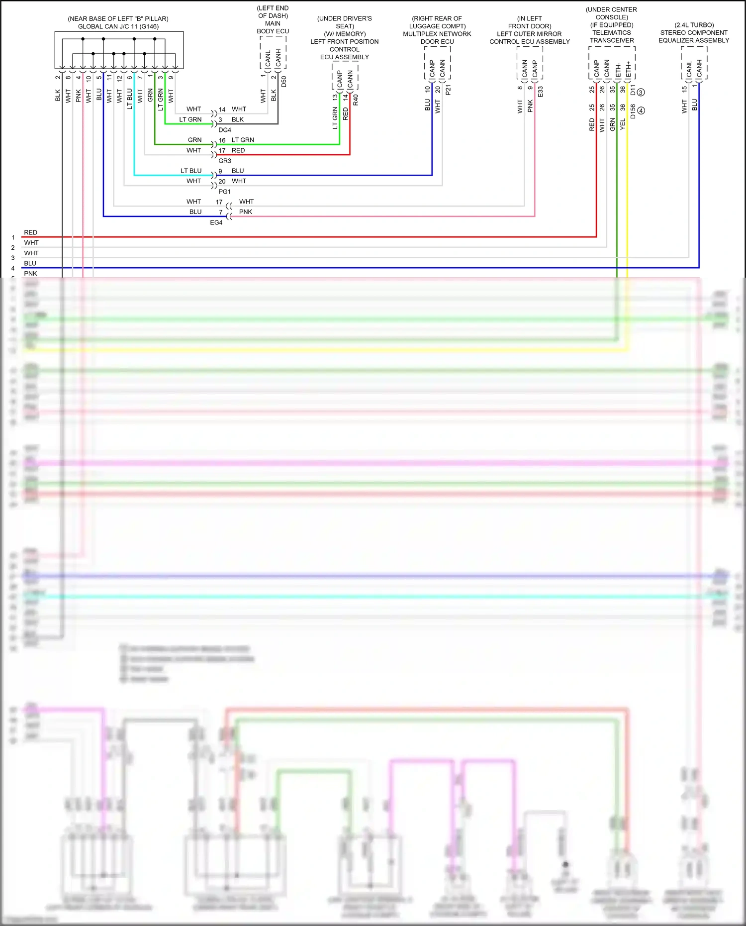 Wiring diagram stereo component equalizer assembly for Lexus NX AZ20 (2021-2024) (2 of 2)