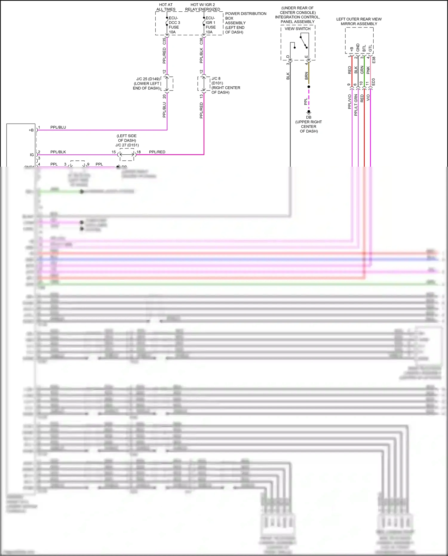 Wiring diagram view switch for Lexus NX AZ20 (2021-2024) (1 of 1)