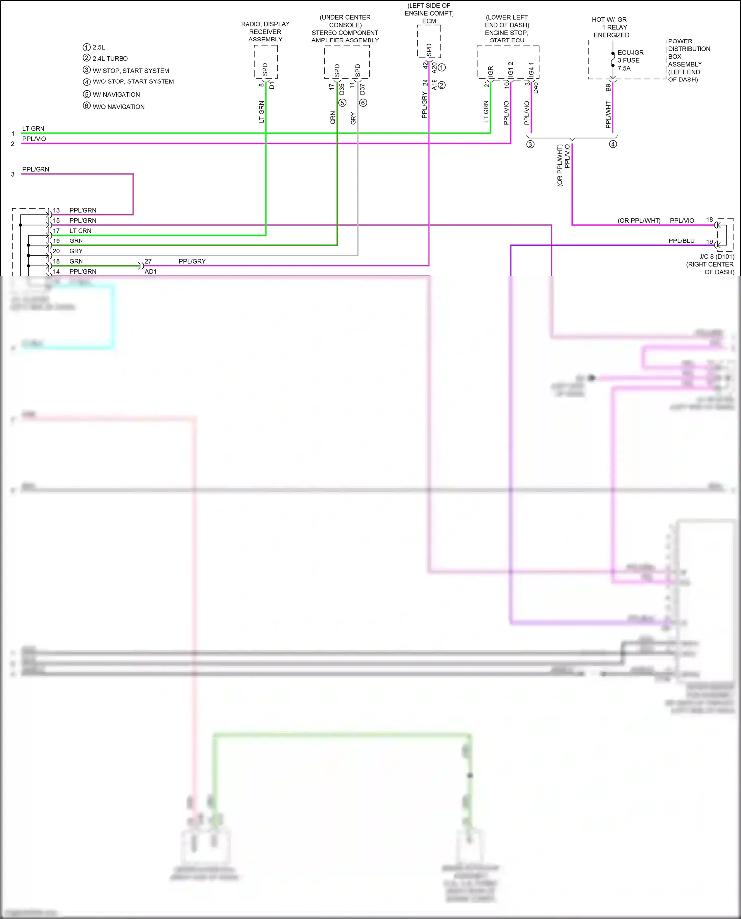 Wiring diagram w/o navigation for Lexus NX AZ20 (2021-2024) (1 of 1)