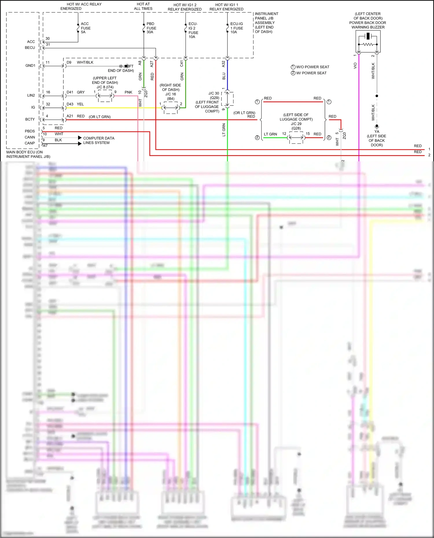 Lexus NX Z10 facelift (2017-2021) blu wiring diagram  (155 of 210)