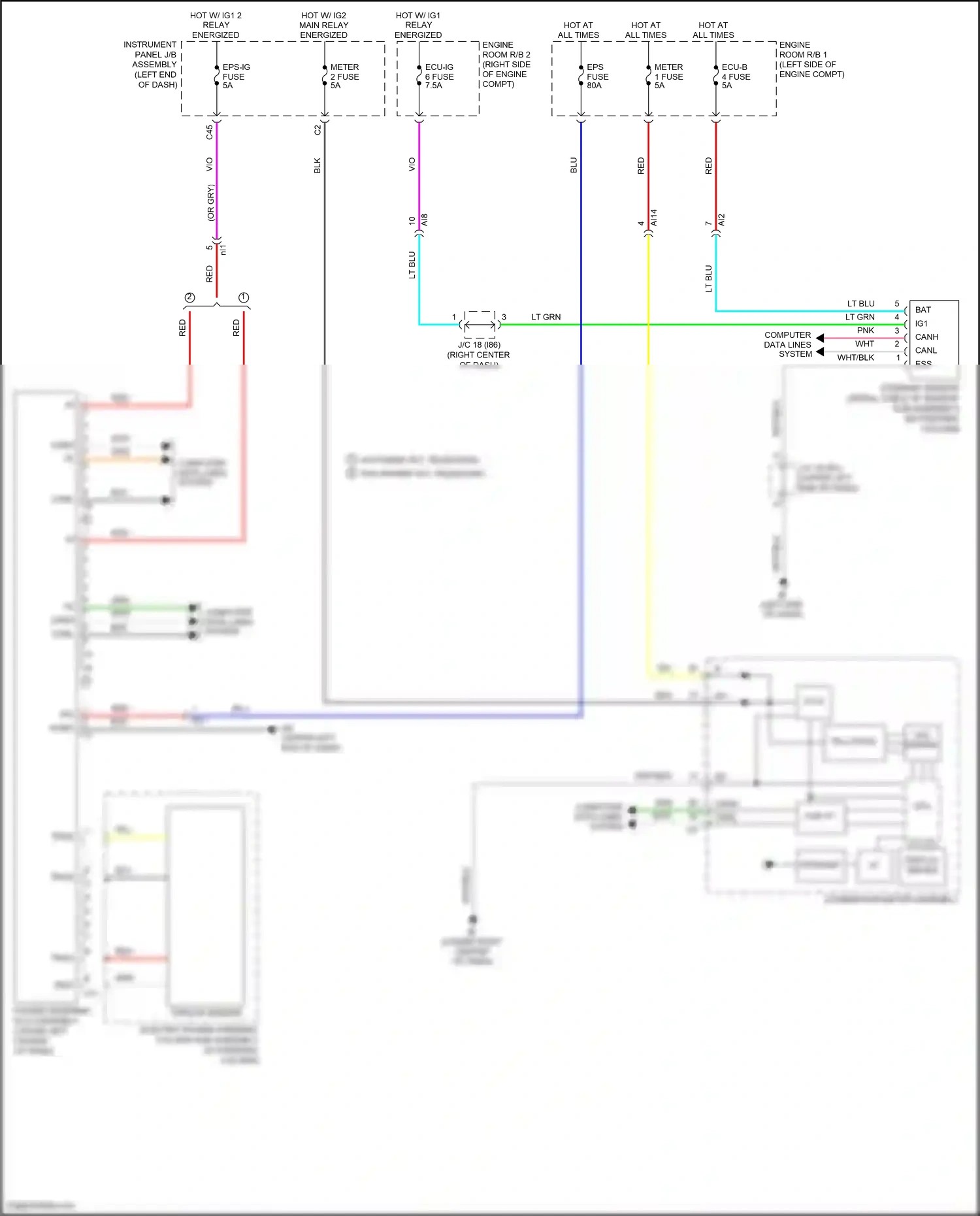 Lexus NX Z10 facelift (2017-2021) blu wiring diagram  (21 of 210)