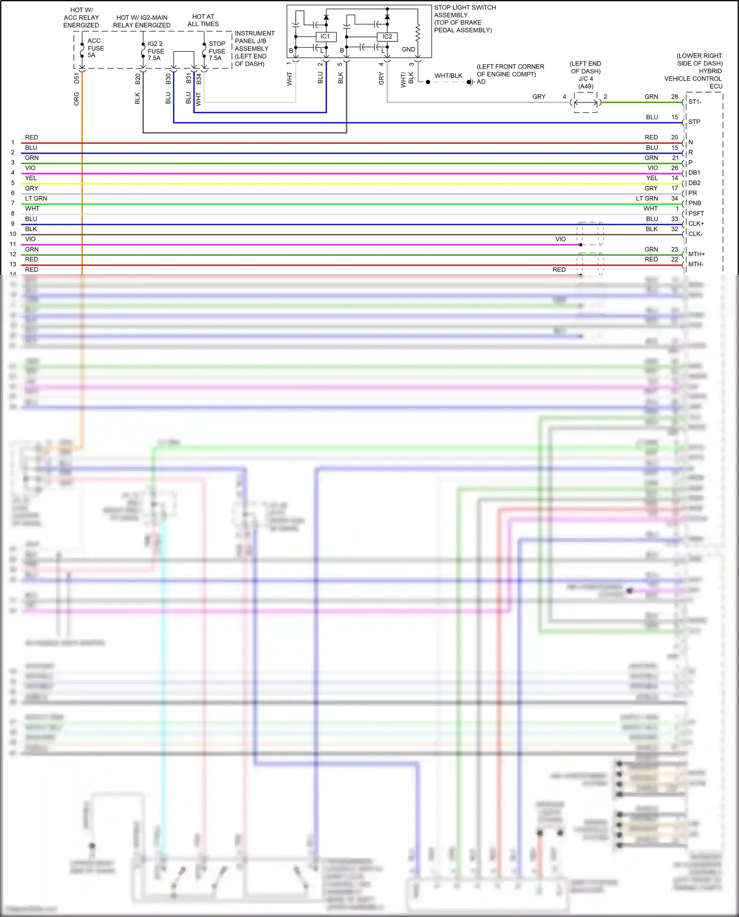 Lexus NX Z10 facelift (2017-2021) blu wiring diagram  (180 of 210)