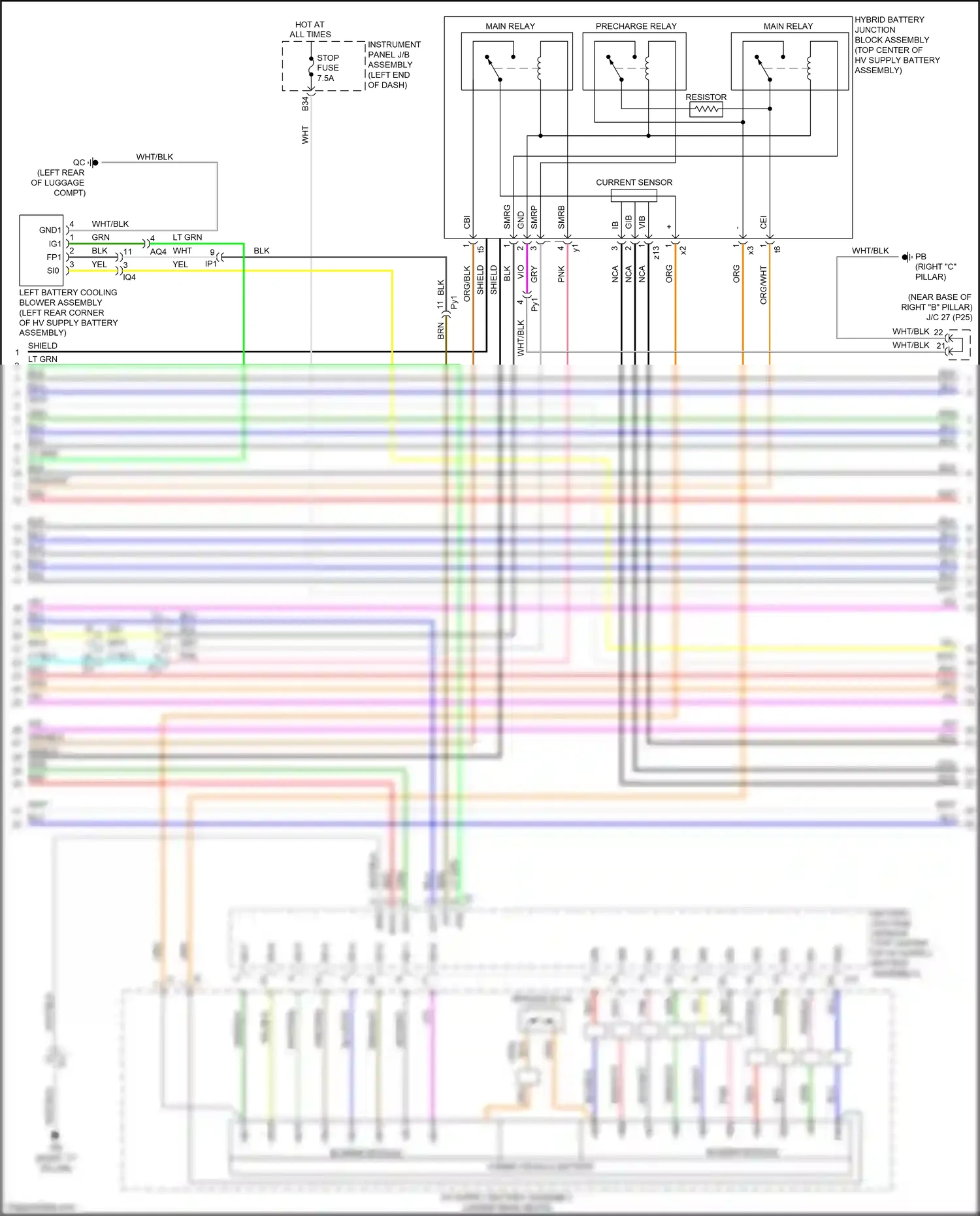 Lexus NX Z10 facelift (2017-2021) blu/blk wiring diagram  (1 of 1)