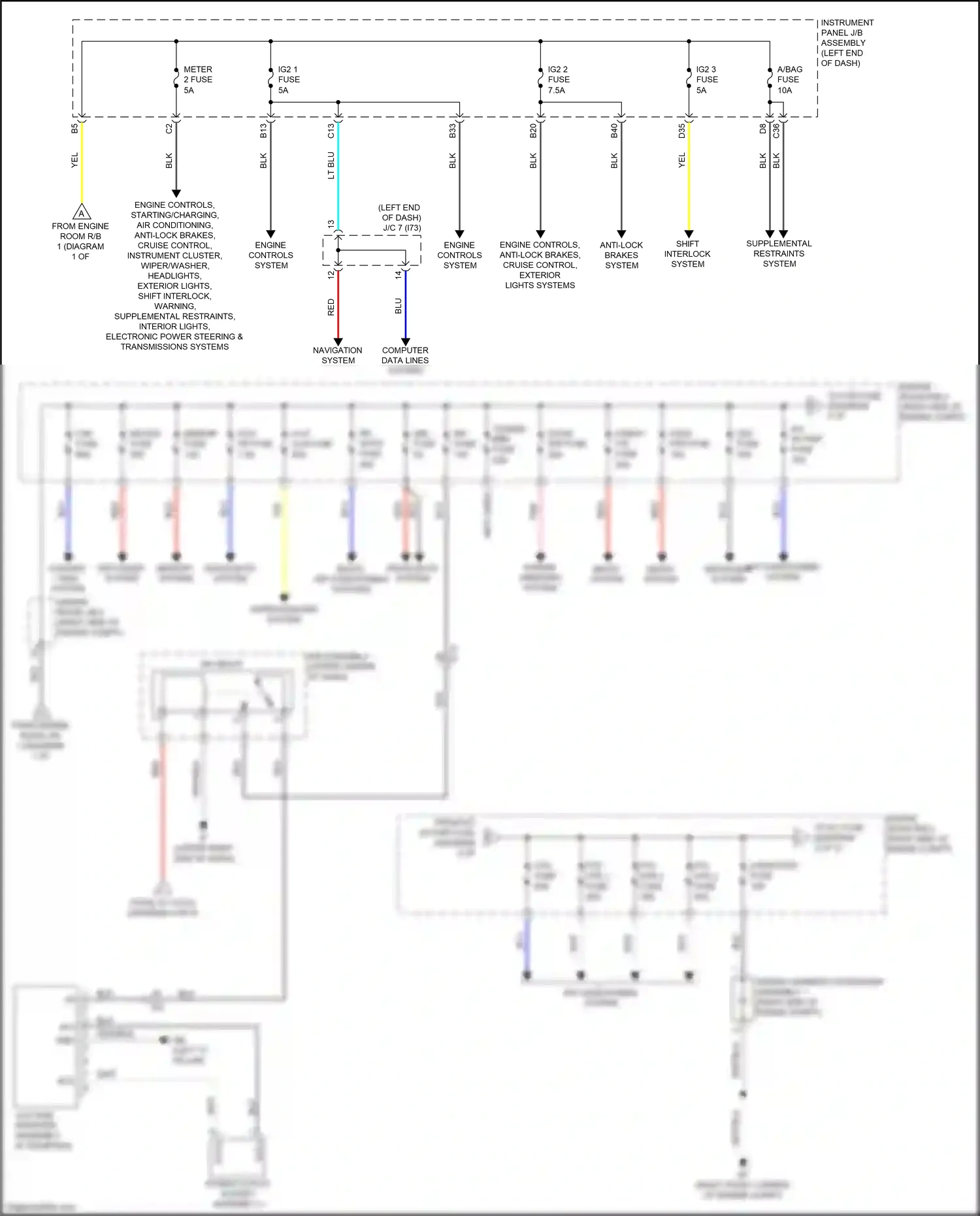 Lexus NX Z10 facelift (2017-2021) computer data lines system wiring diagram  (123 of 142)