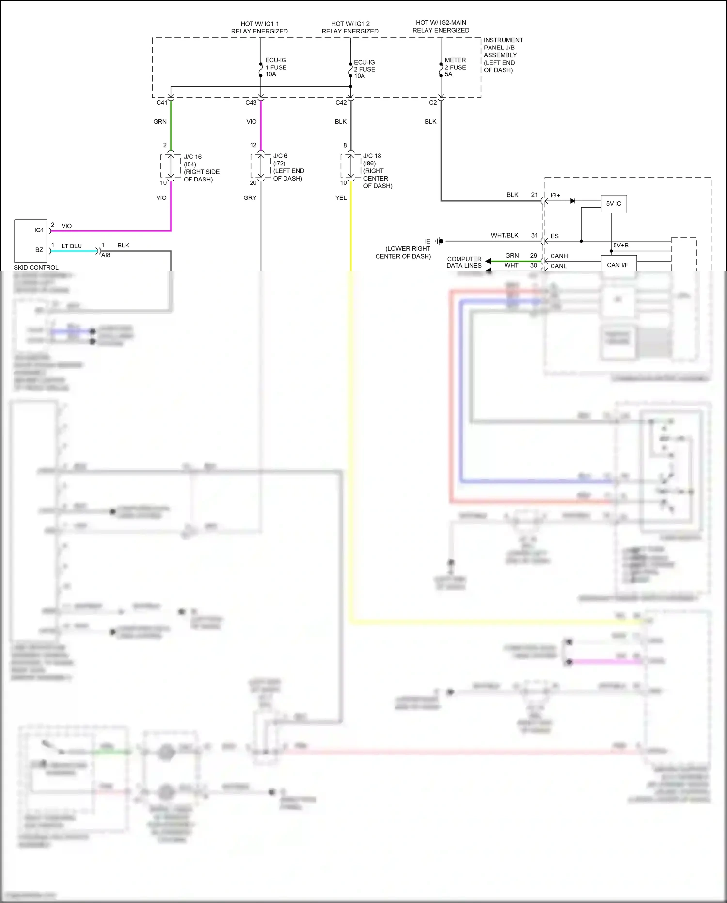 Lexus NX Z10 facelift (2017-2021) computer data lines system wiring diagram  (22 of 142)