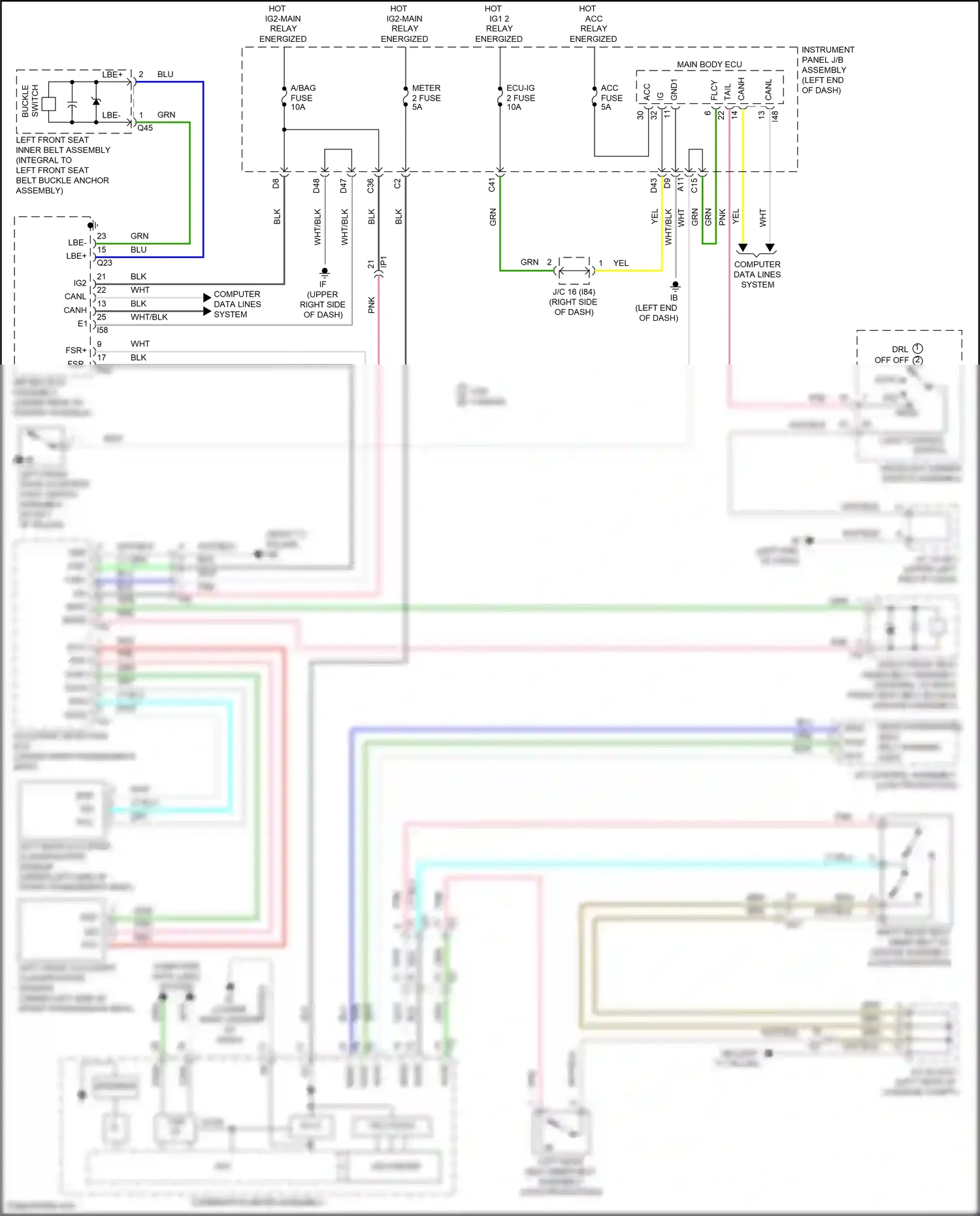 Lexus NX Z10 facelift (2017-2021) computer data lines system wiring diagram  (8 of 142)