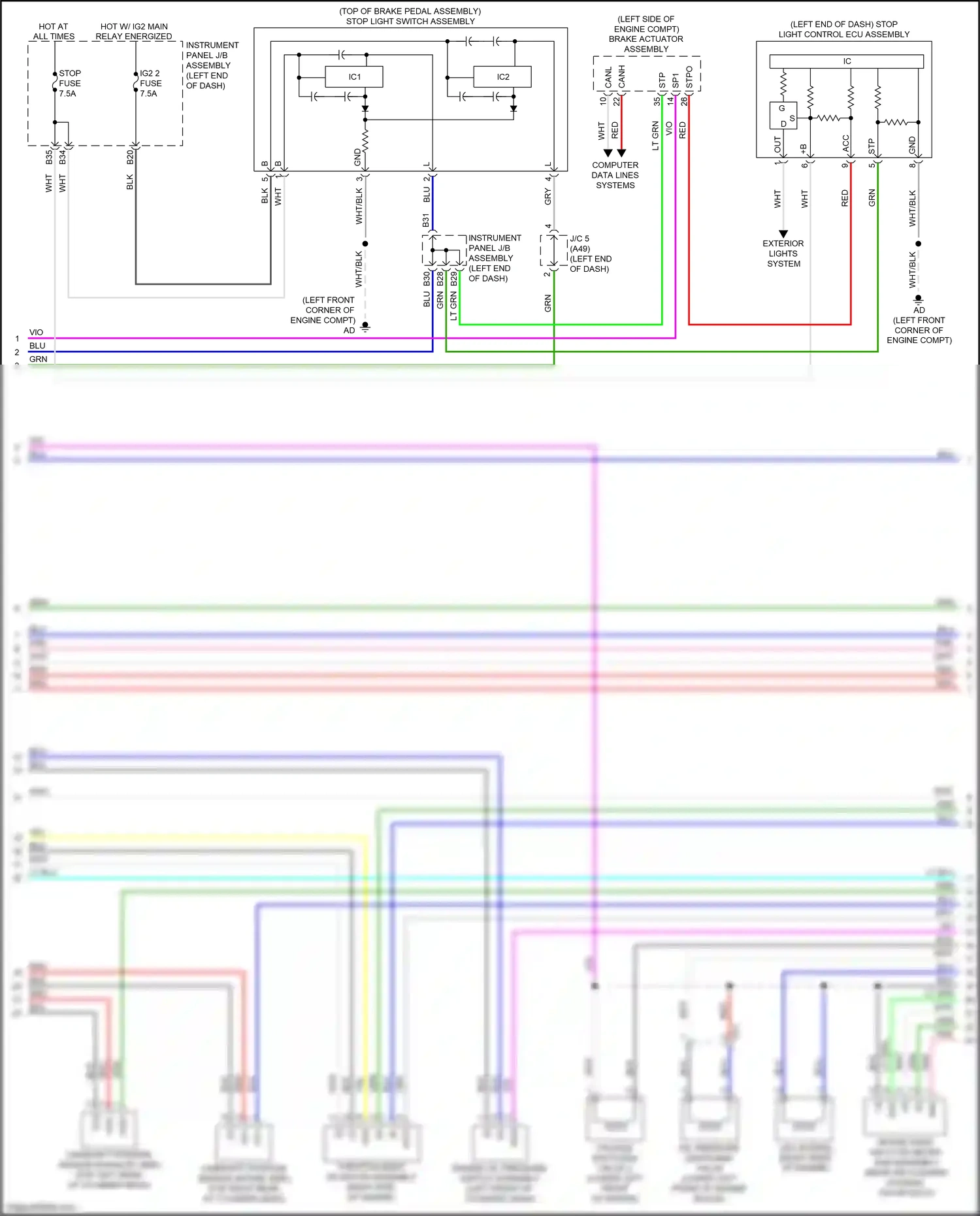 Lexus NX Z10 facelift (2017-2021) computer data lines systems wiring diagram  (1 of 1)