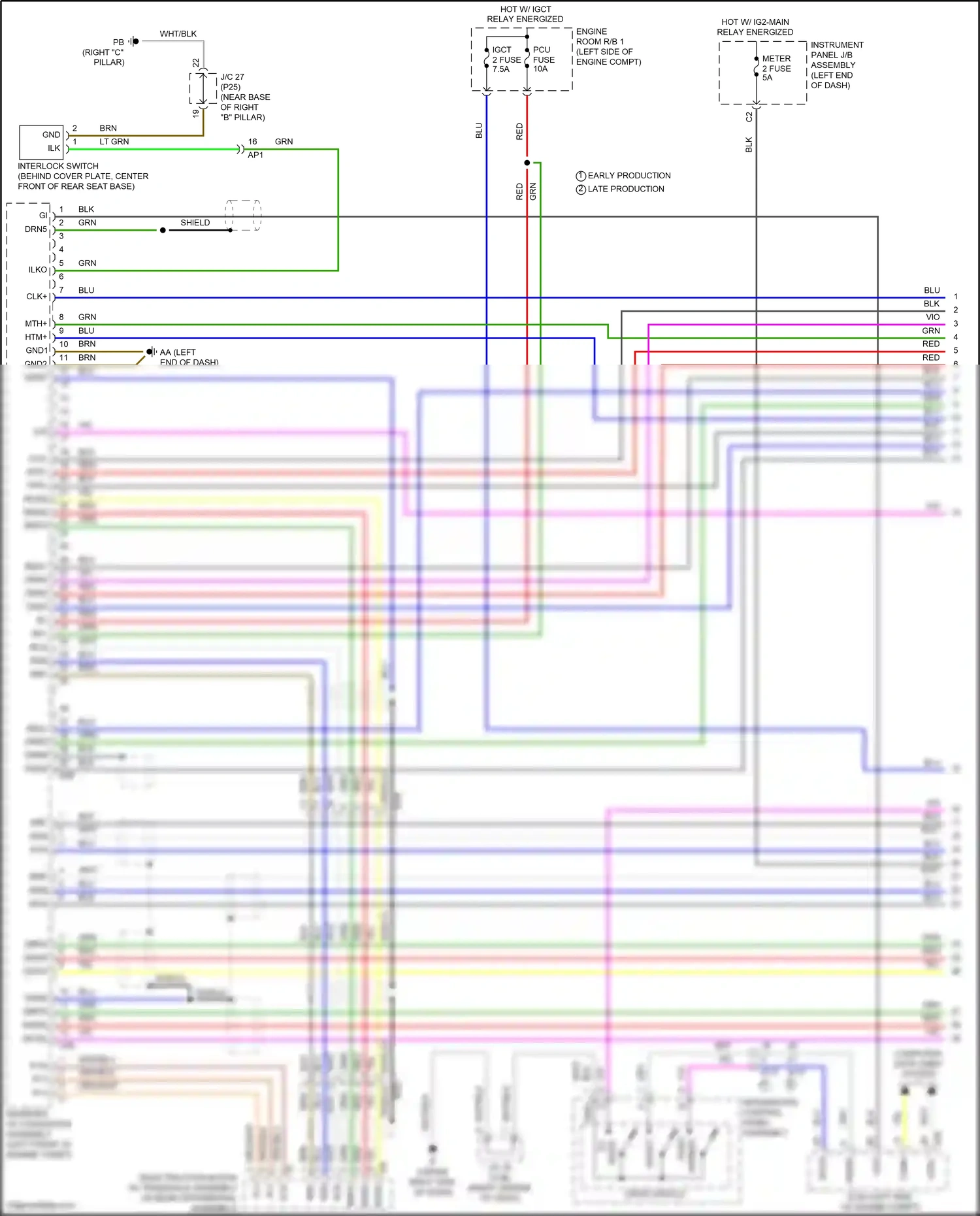 Lexus NX Z10 facelift (2017-2021) engine room r/b 1 wiring diagram  (47 of 60)