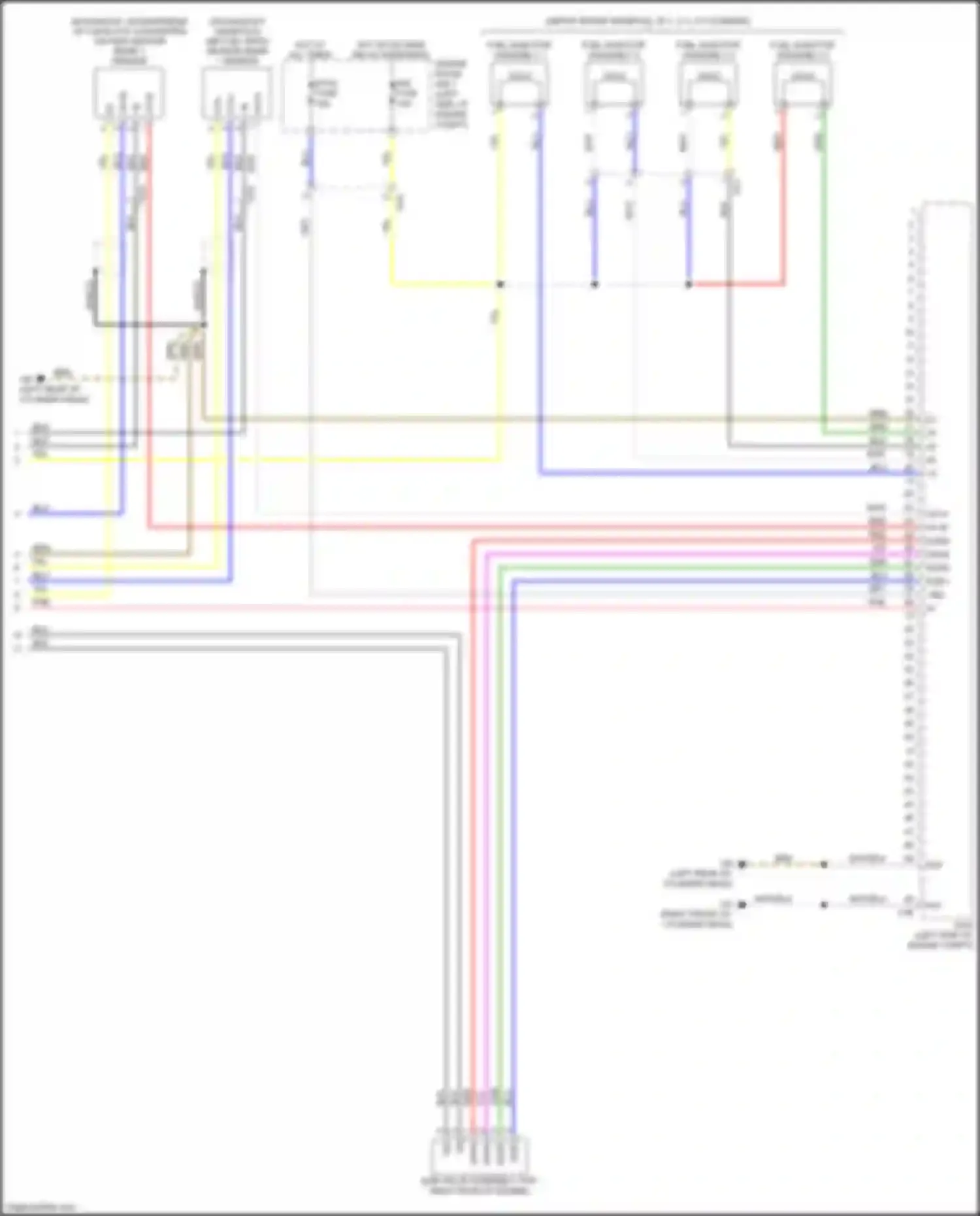 Wiring diagram fuel injector assembly 4 for Lexus NX Z10 facelift (2017-2021) (1 of 1)