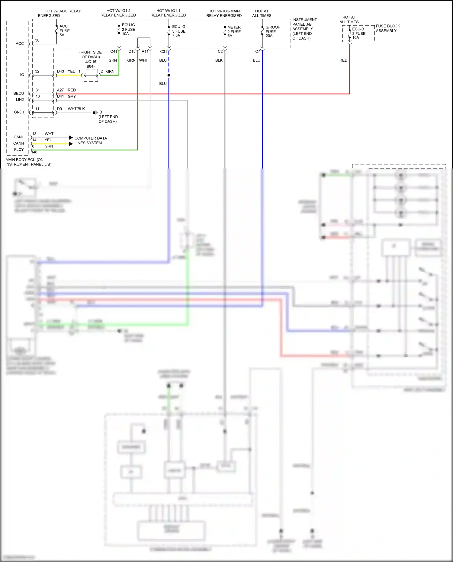Lexus NX Z10 facelift (2017-2021) gry wiring diagram  (38 of 141)