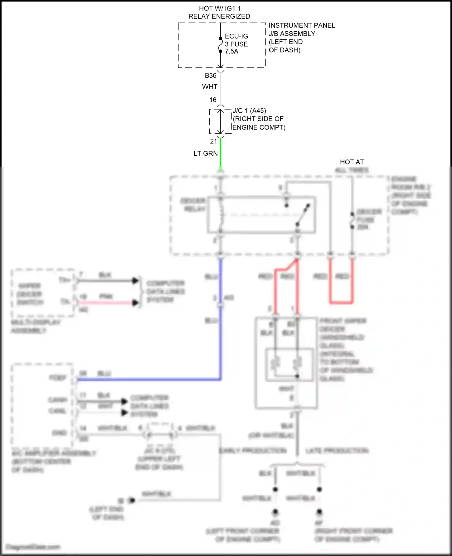 Lexus NX Z10 facelift (2017-2021) instrument panel j/b assembly wiring diagram  (92 of 139)