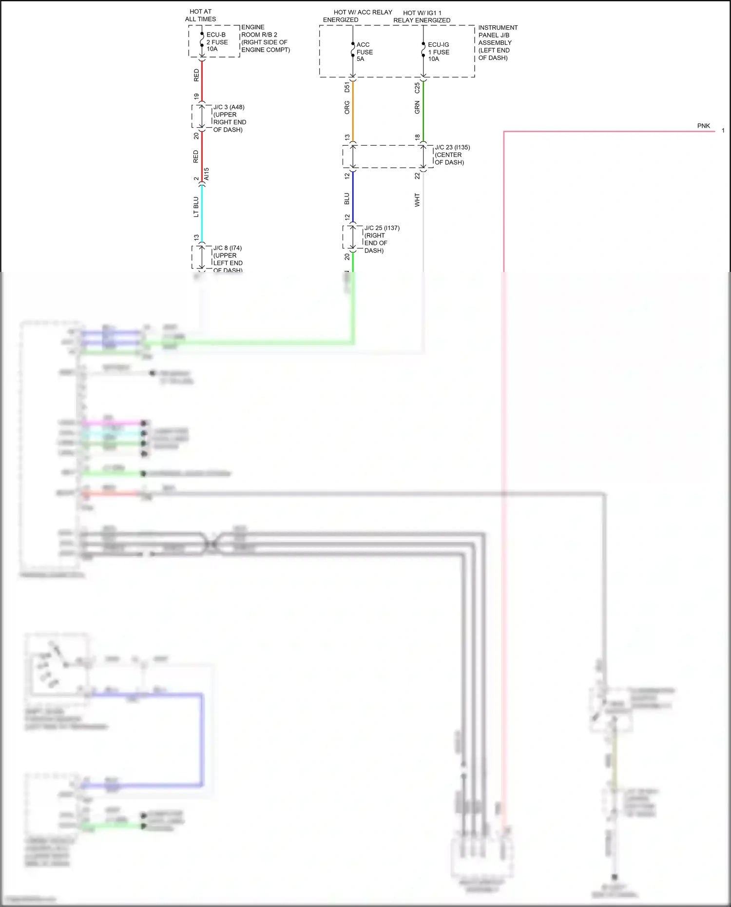 Lexus NX Z10 facelift (2017-2021) instrument panel j/b assembly wiring diagram  (26 of 139)