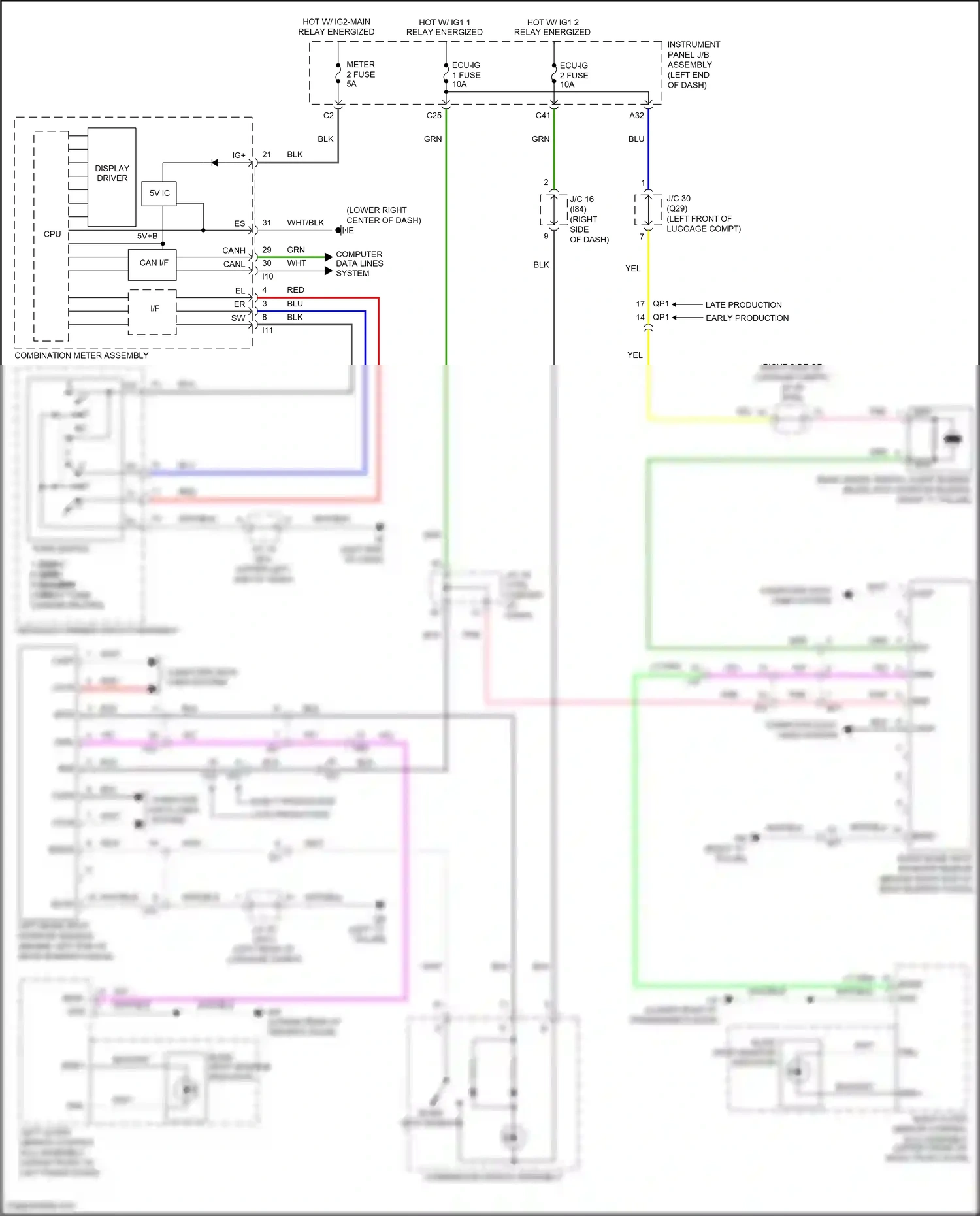 Lexus NX Z10 facelift (2017-2021) instrument panel j/b assembly wiring diagram  (89 of 139)