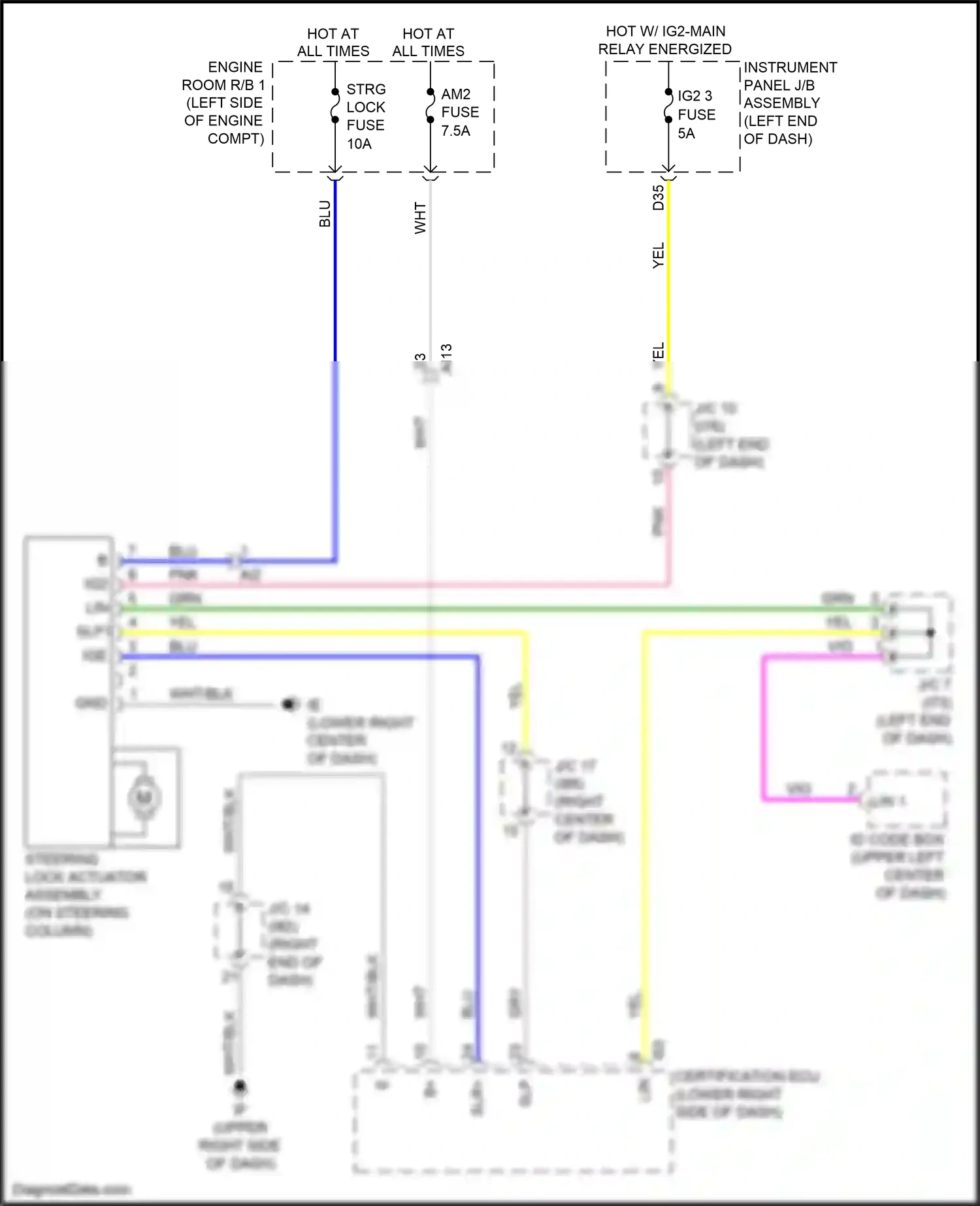 Lexus NX Z10 facelift (2017-2021) instrument panel j/b assembly wiring diagram  (9 of 139)