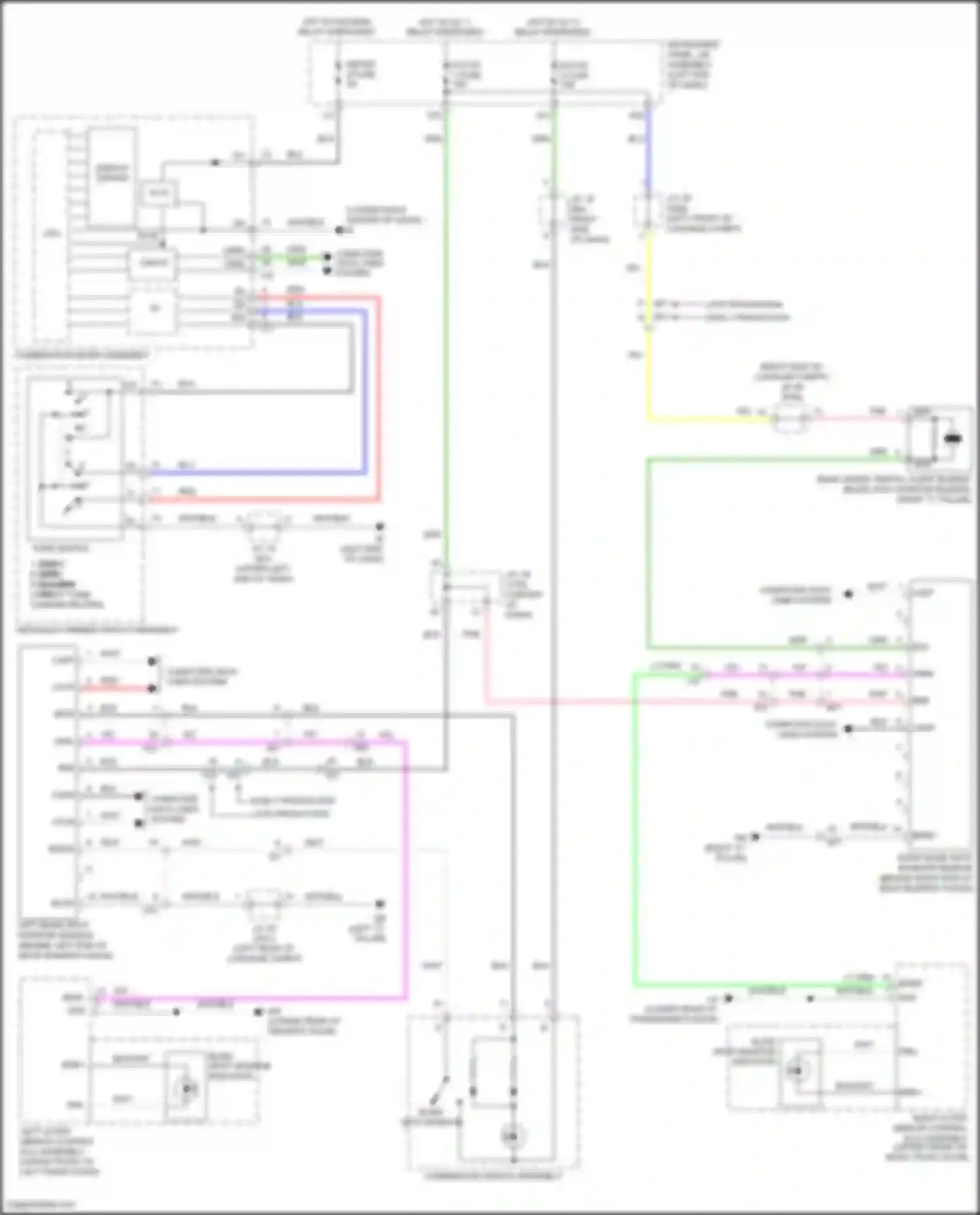 Wiring diagram left blind spot monitor sensor for Lexus NX Z10 facelift (2017-2021) (1 of 5)