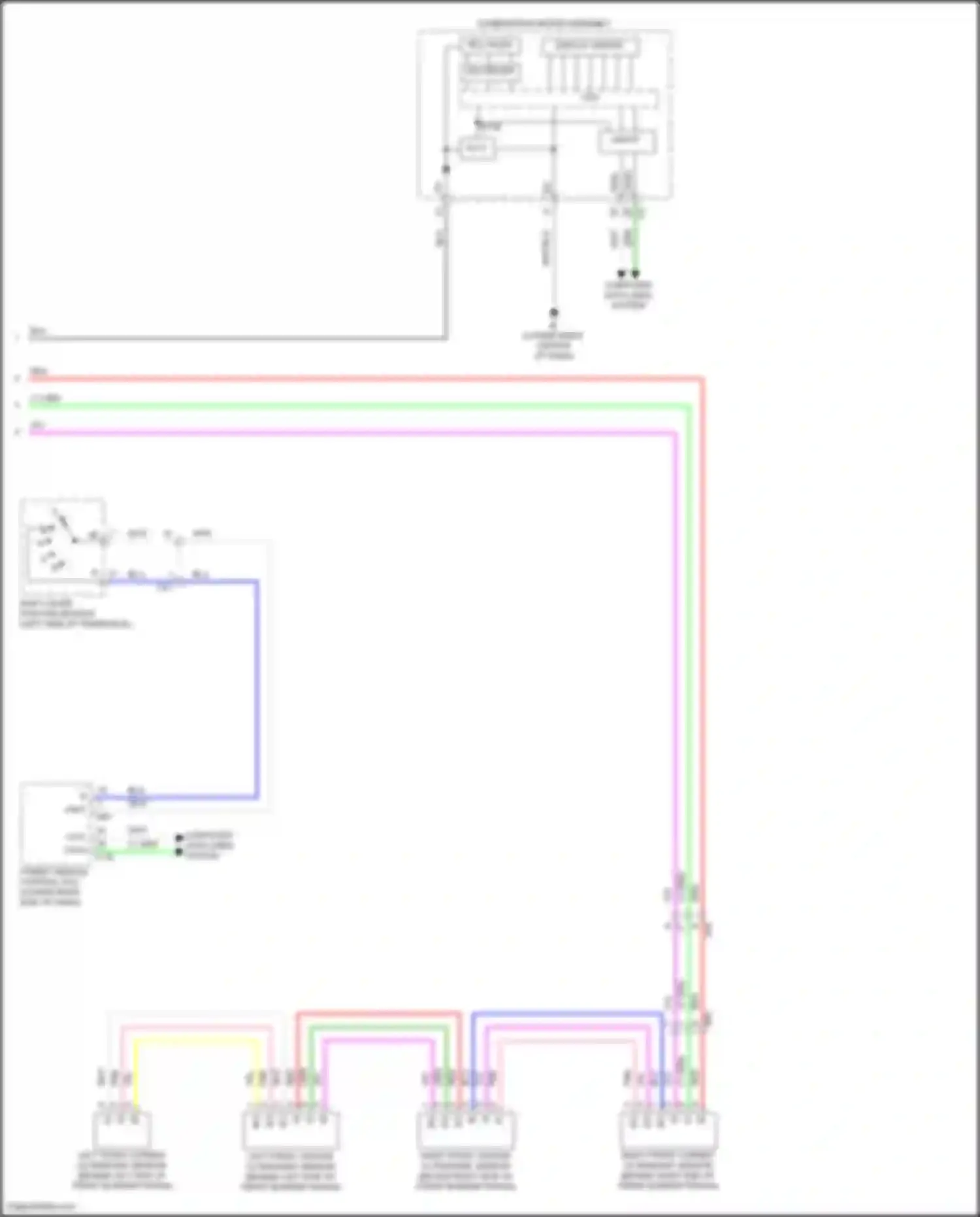 Wiring diagram left front corner ultrasonic sensor for Lexus NX Z10 facelift (2017-2021) (1 of 1)
