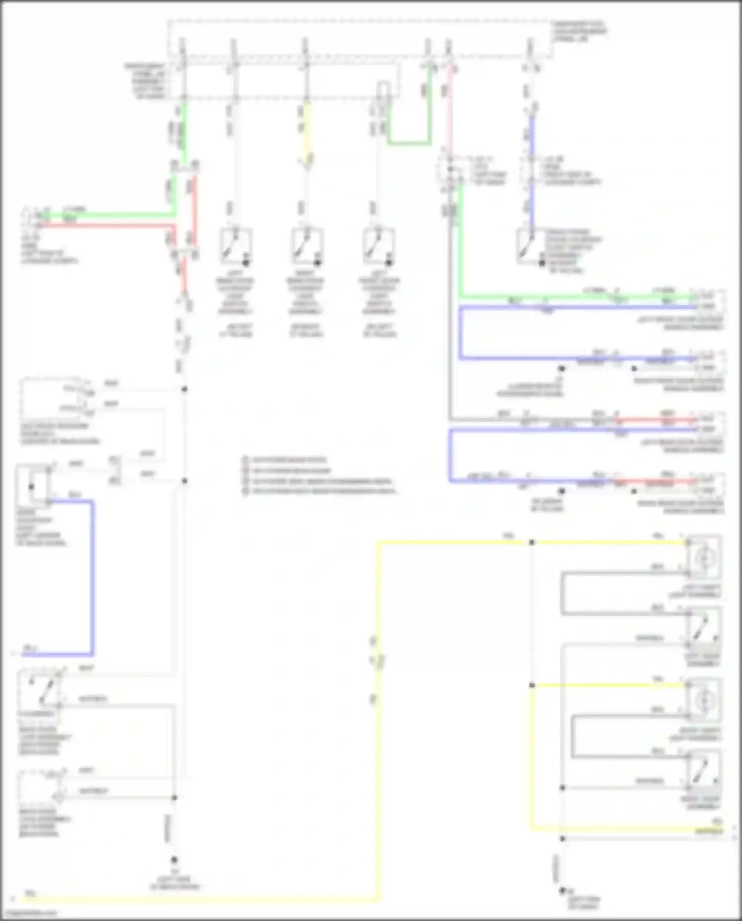 Wiring diagram left front door outside handle assembly for Lexus NX Z10 facelift (2017-2021) (1 of 3)