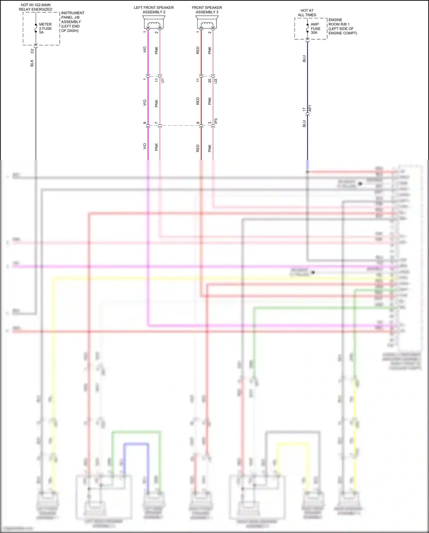 Lexus NX Z10 facelift (2017-2021) left front speaker assembly 2 wiring diagram  (2 of 8)