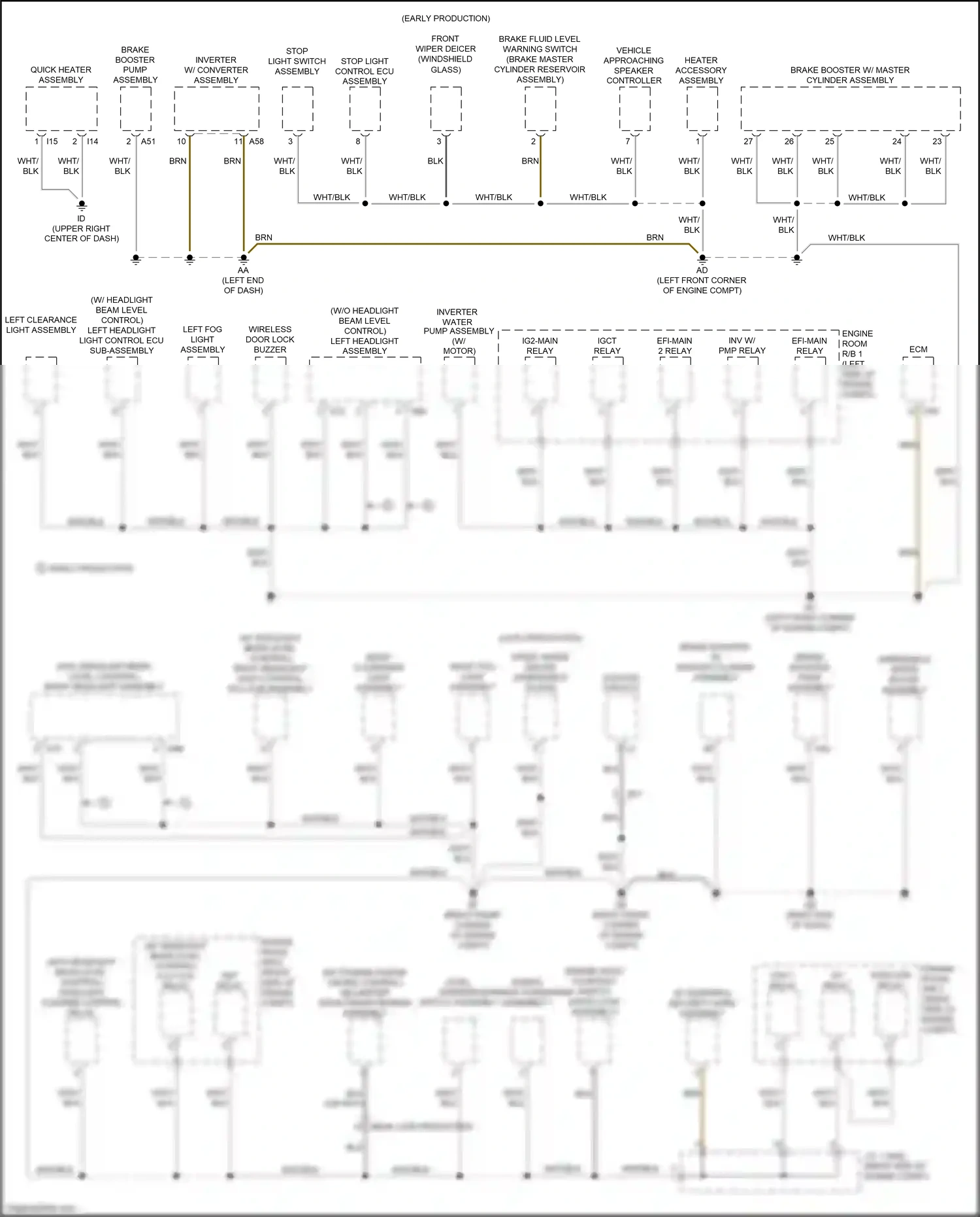 Lexus NX Z10 facelift (2017-2021) left headlight assembly wiring diagram  (1 of 2)
