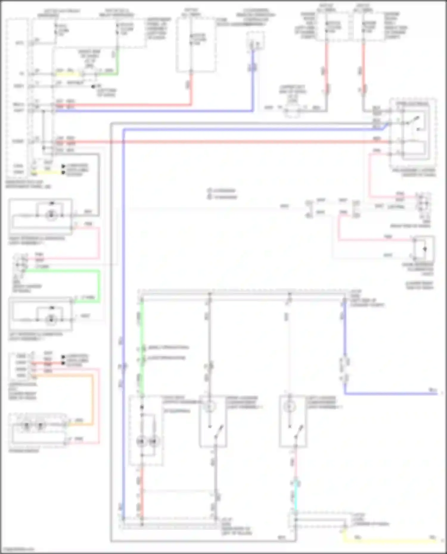 Wiring diagram left luggage compartment light assembly 1 for Lexus NX Z10 facelift (2017-2021) (1 of 1)
