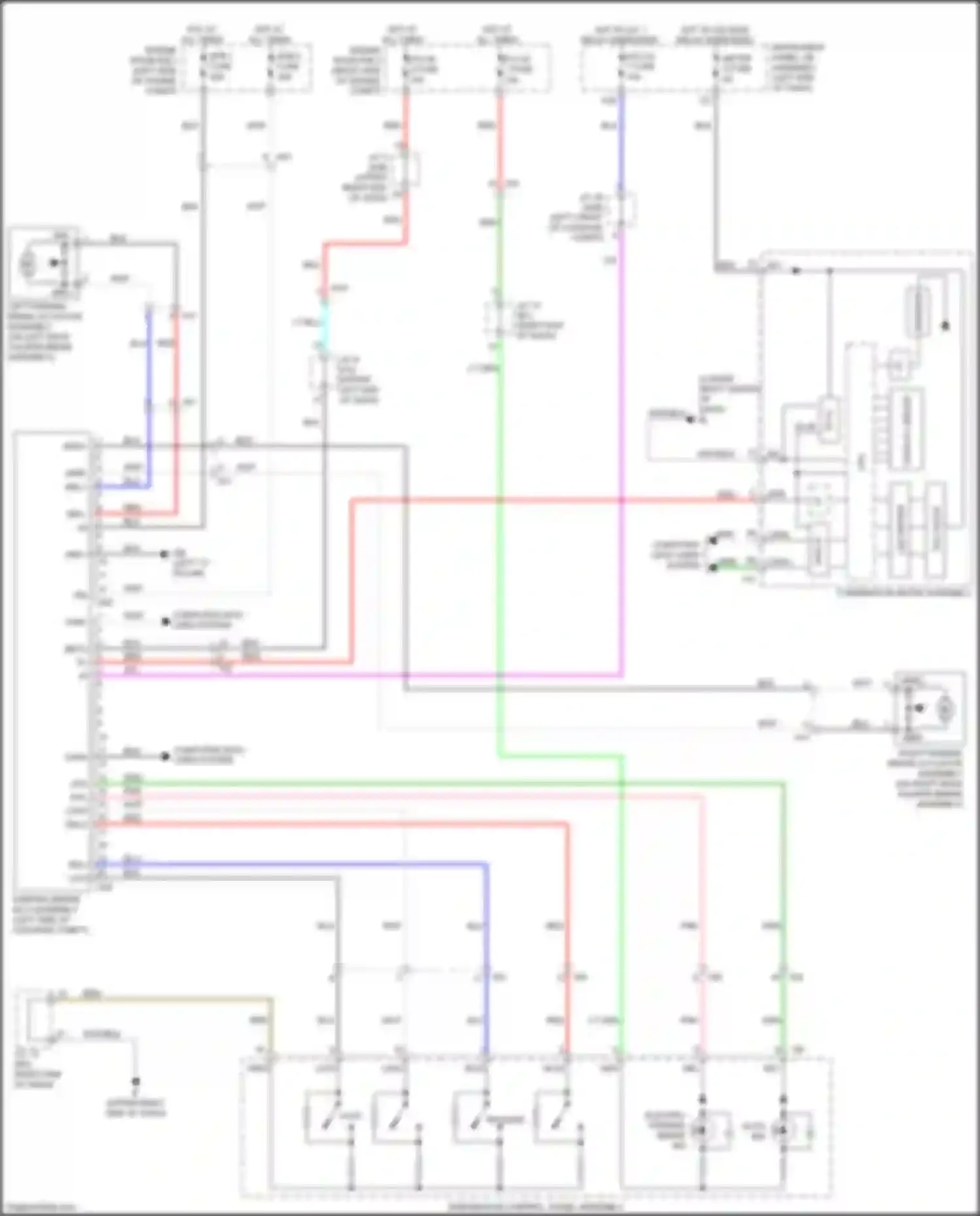 Wiring diagram left parking brake actuator assembly for Lexus NX Z10 facelift (2017-2021) (1 of 1)