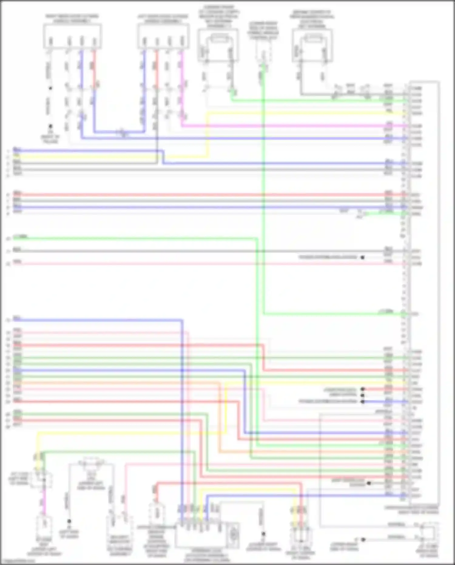 Wiring diagram left rear door outside handle assembly for Lexus NX Z10 facelift (2017-2021) (2 of 3)