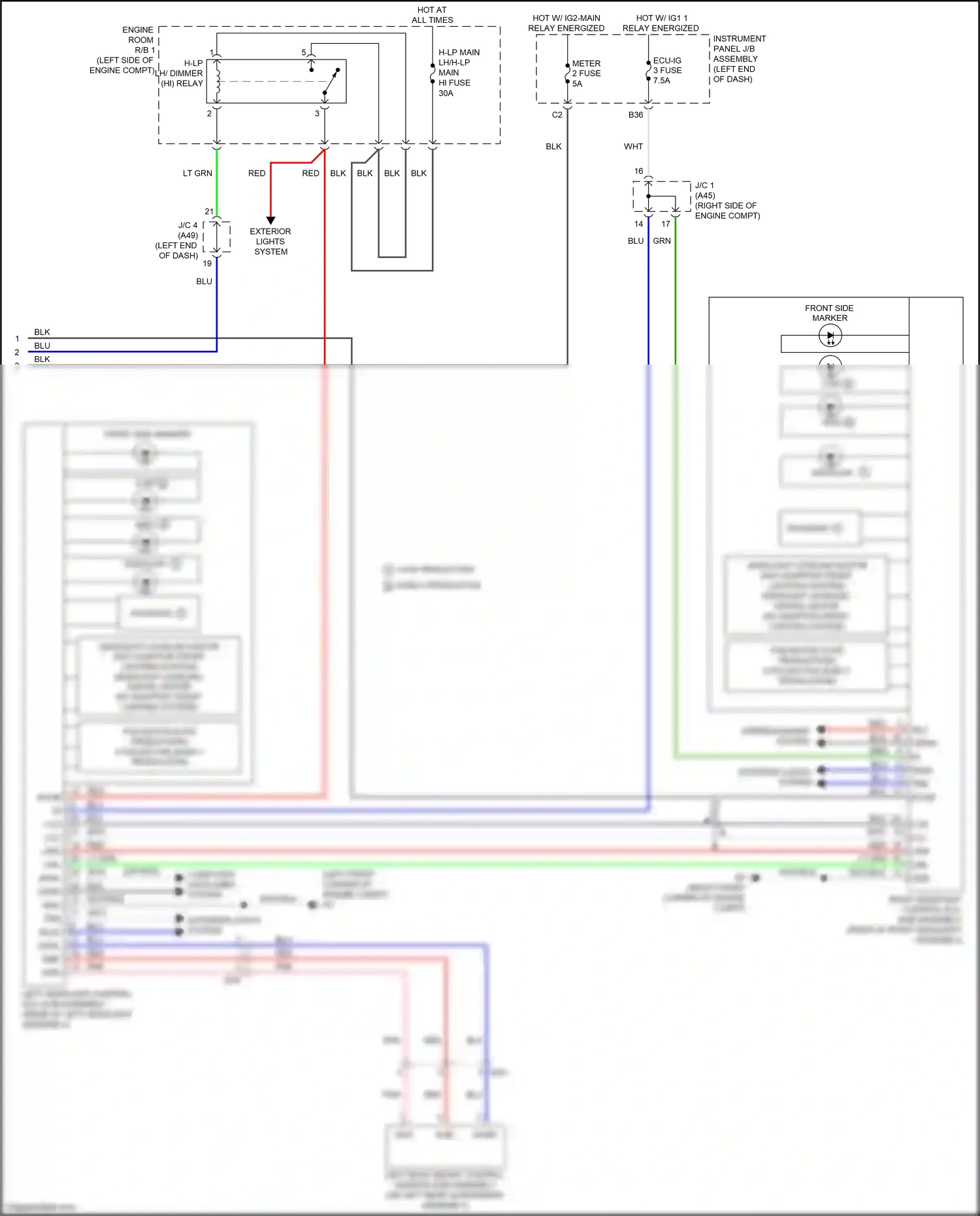 Lexus NX Z10 facelift (2017-2021) left rear height control sensor sub-assembly wiring diagram  (1 of 1)