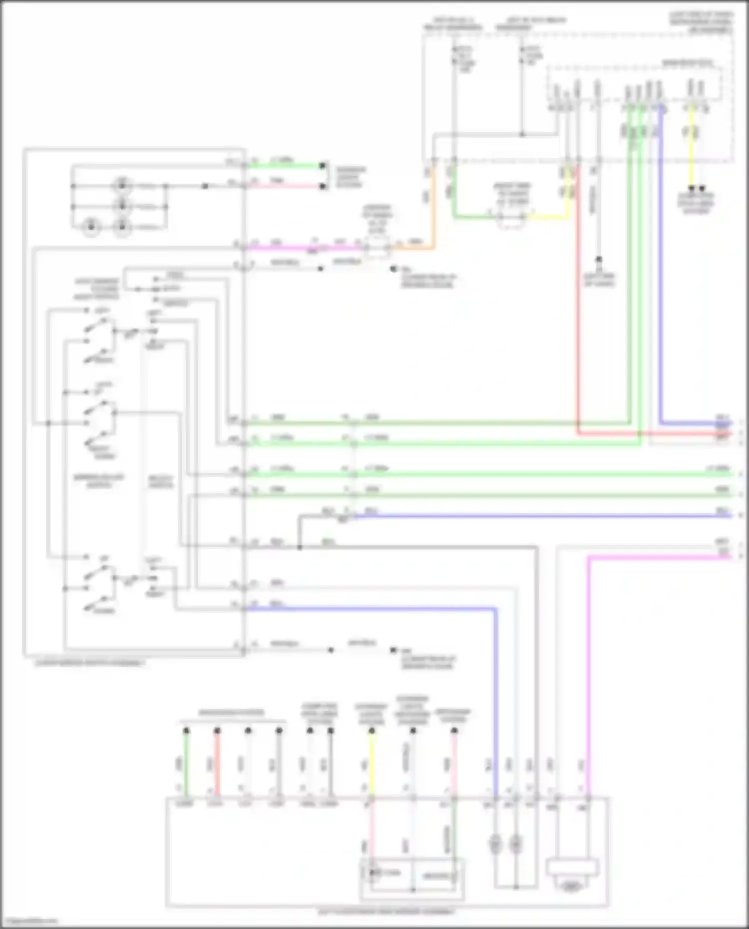 Wiring diagram (lower rear of driver's door for Lexus NX Z10 facelift (2017-2021) (12 of 15)