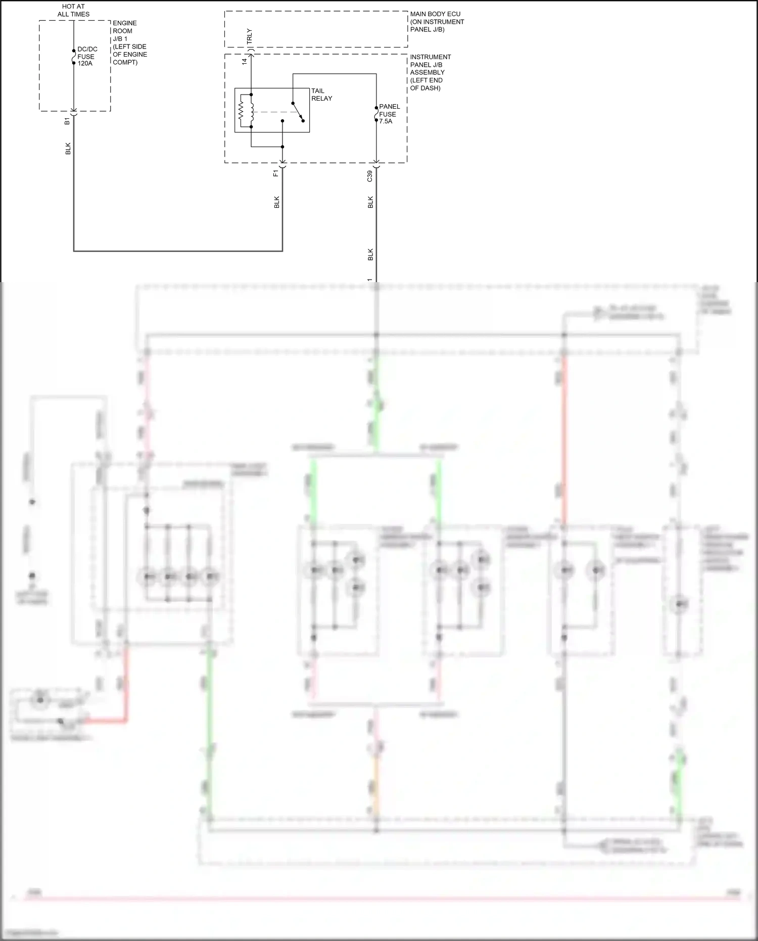 Lexus NX Z10 facelift (2017-2021) lt grn wiring diagram  (98 of 157)