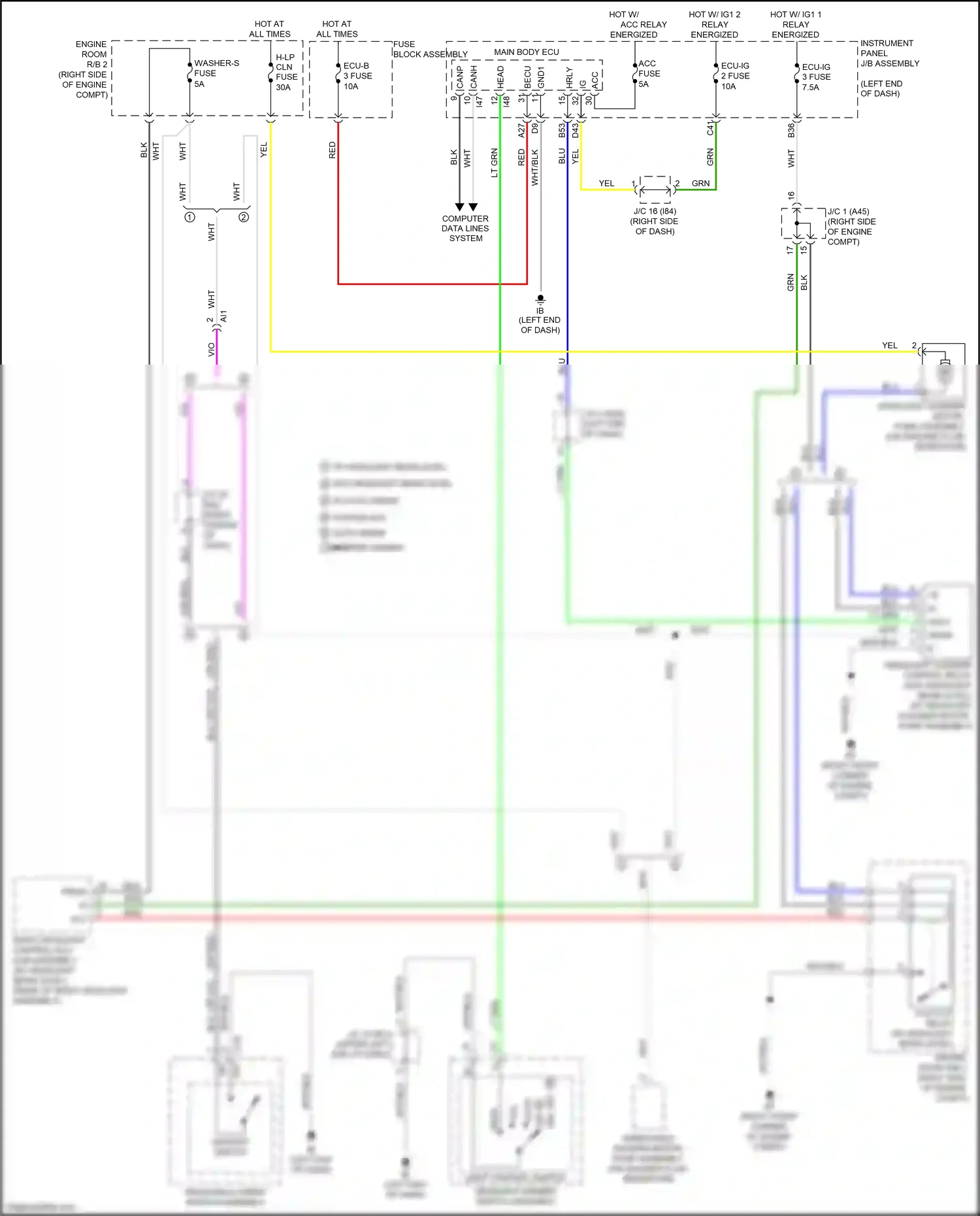 Lexus NX Z10 facelift (2017-2021) lt grn wiring diagram  (78 of 157)