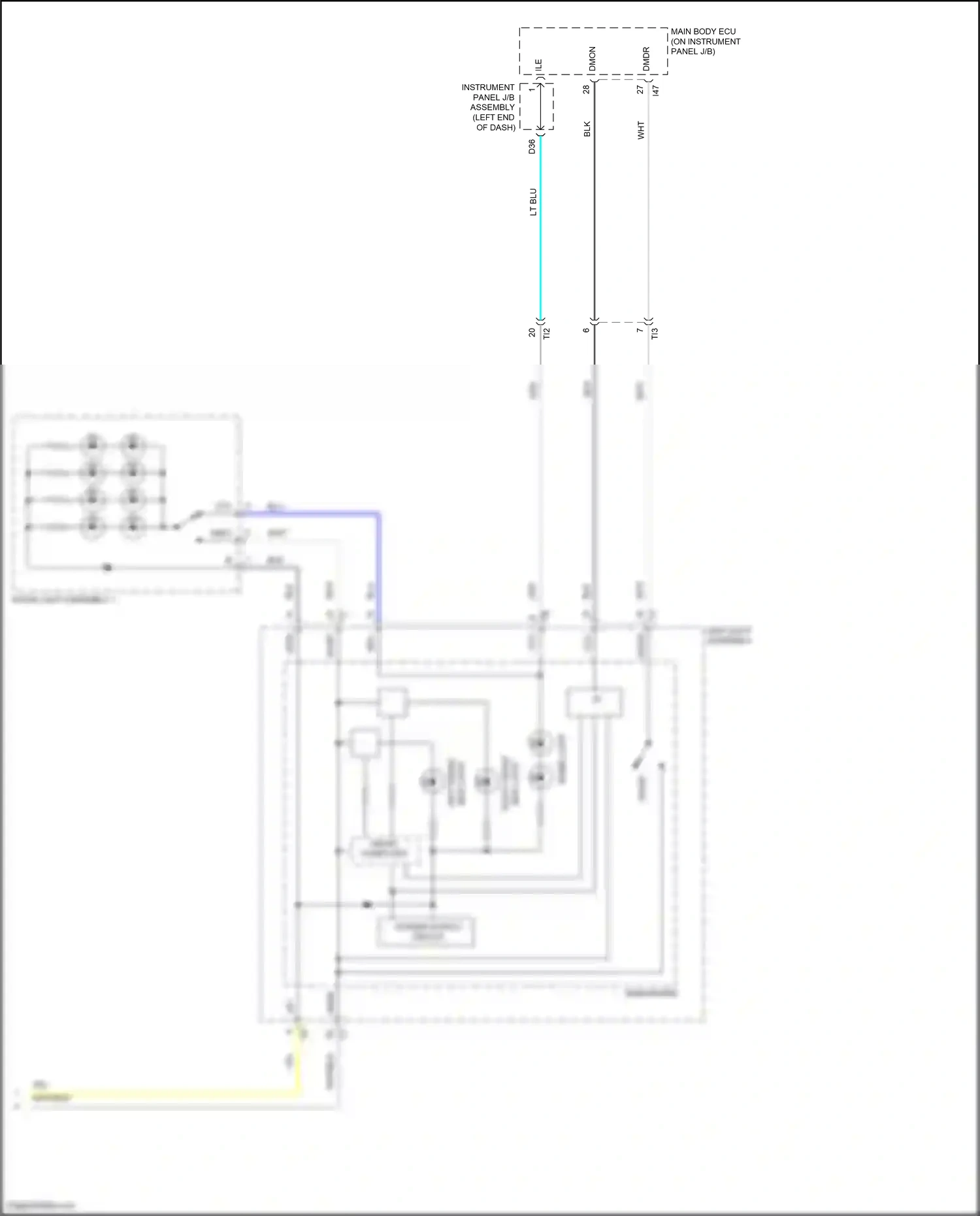 Lexus NX Z10 facelift (2017-2021) main board wiring diagram  (1 of 13)