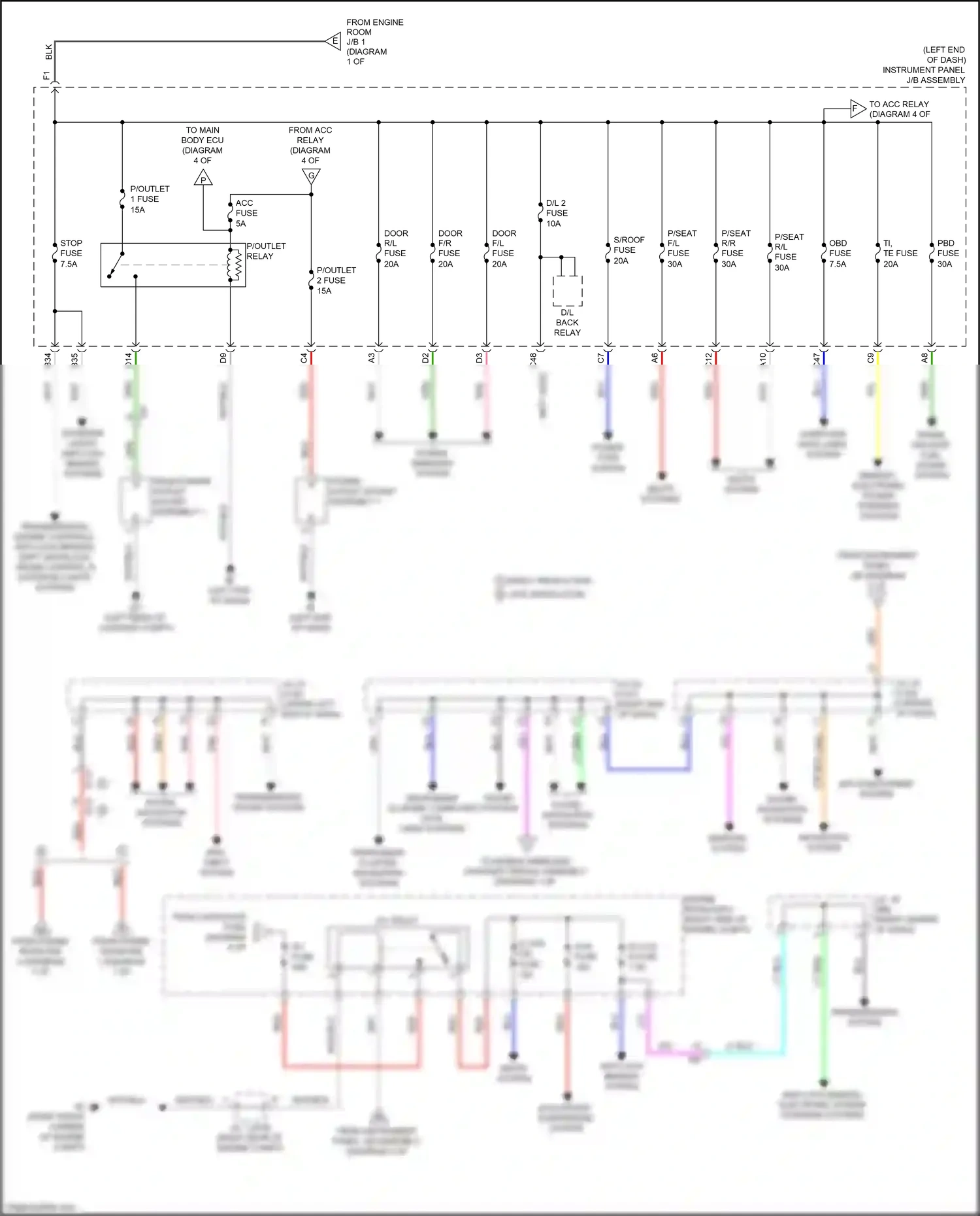 Lexus NX Z10 facelift (2017-2021) memory, electronic power steering systems wiring diagram  (1 of 1)