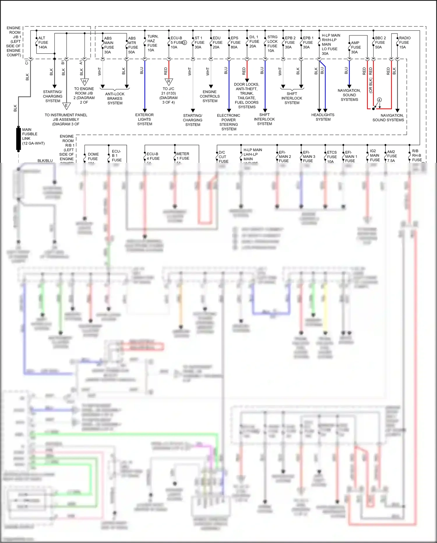 Lexus NX Z10 facelift (2017-2021) mirrors system wiring diagram  (4 of 6)