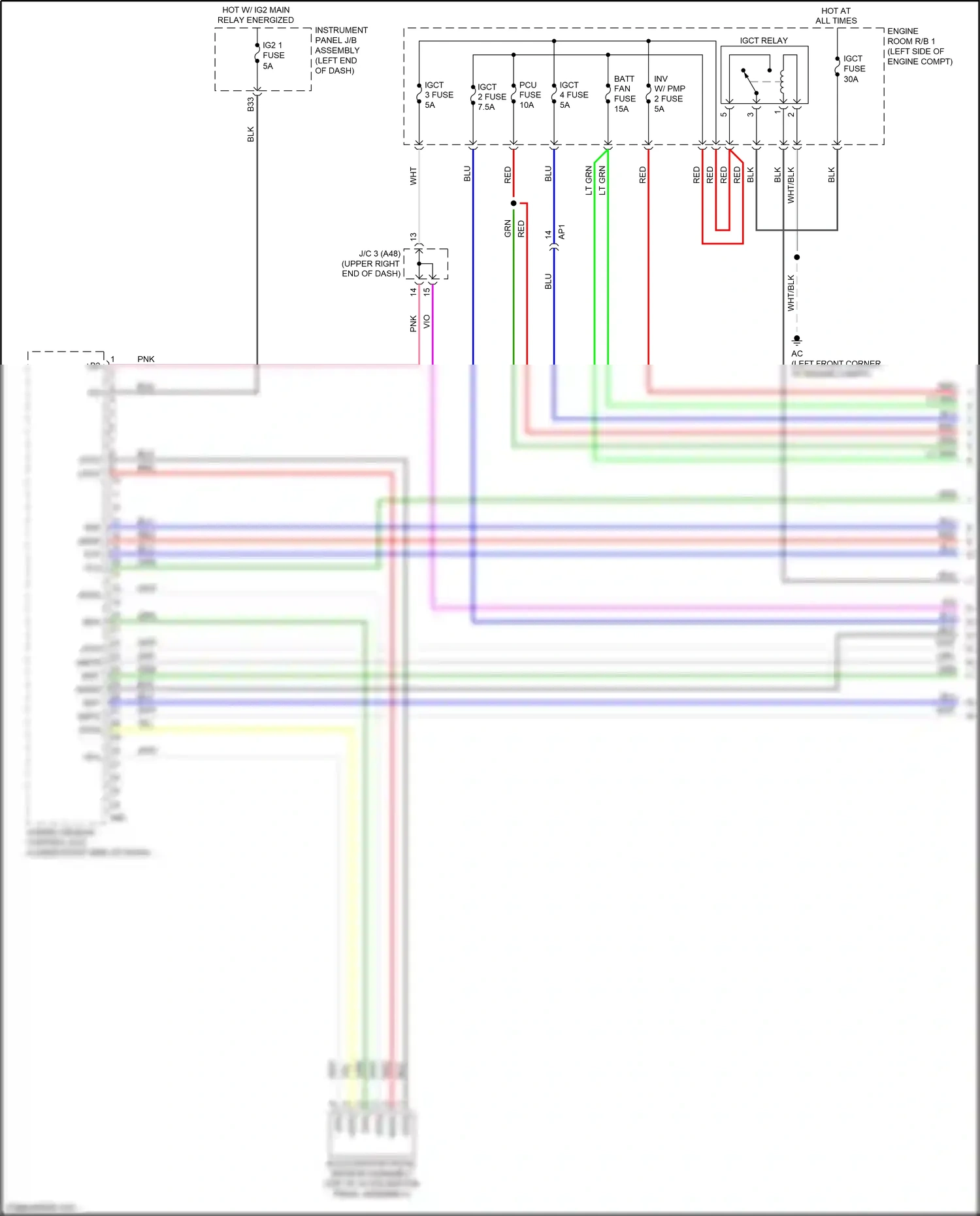 Lexus NX Z10 facelift (2017-2021) relay energized wiring diagram  (89 of 92)