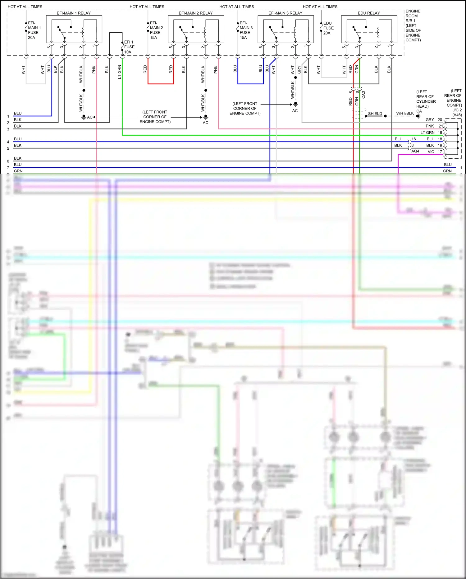 Lexus NX Z10 facelift (2017-2021) right paddle wiring diagram  (2 of 2)