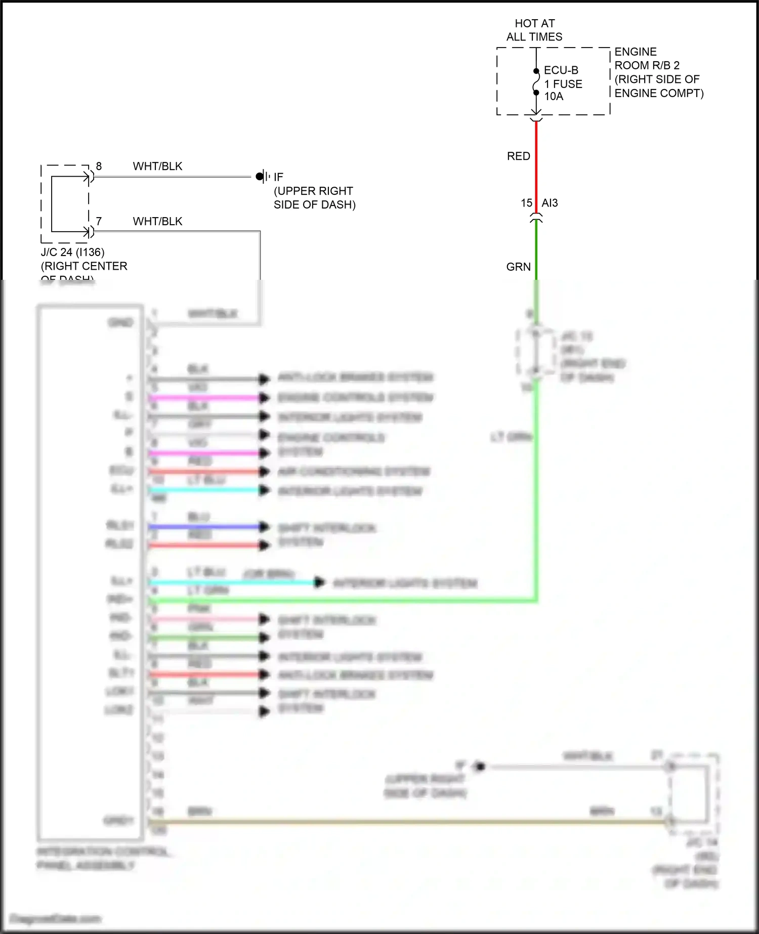 Lexus NX Z10 facelift (2017-2021) shift interlock system wiring diagram  (4 of 12)