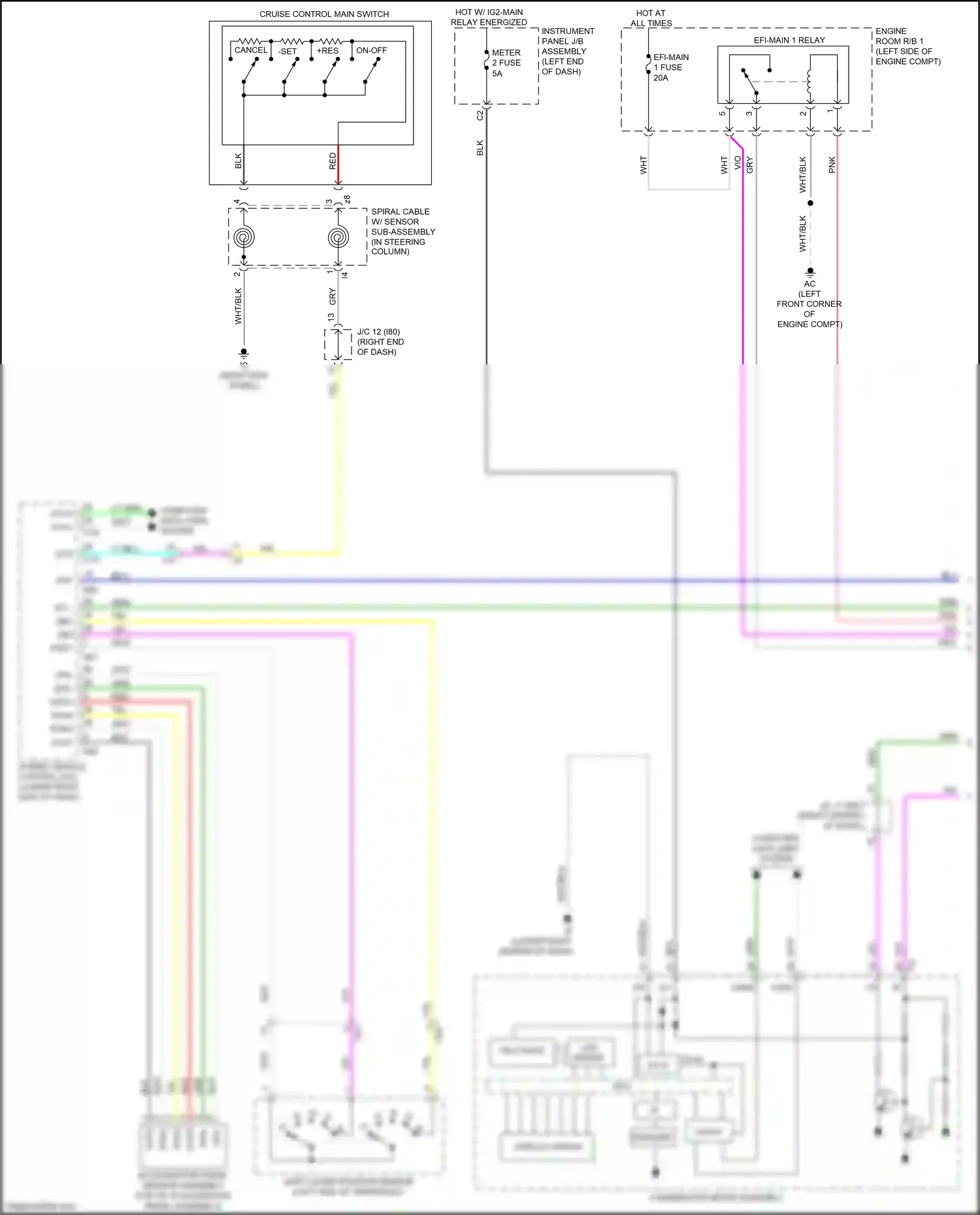 Lexus NX Z10 facelift (2017-2021) spiral cable w/ sensor sub-assembly wiring diagram  (3 of 24)