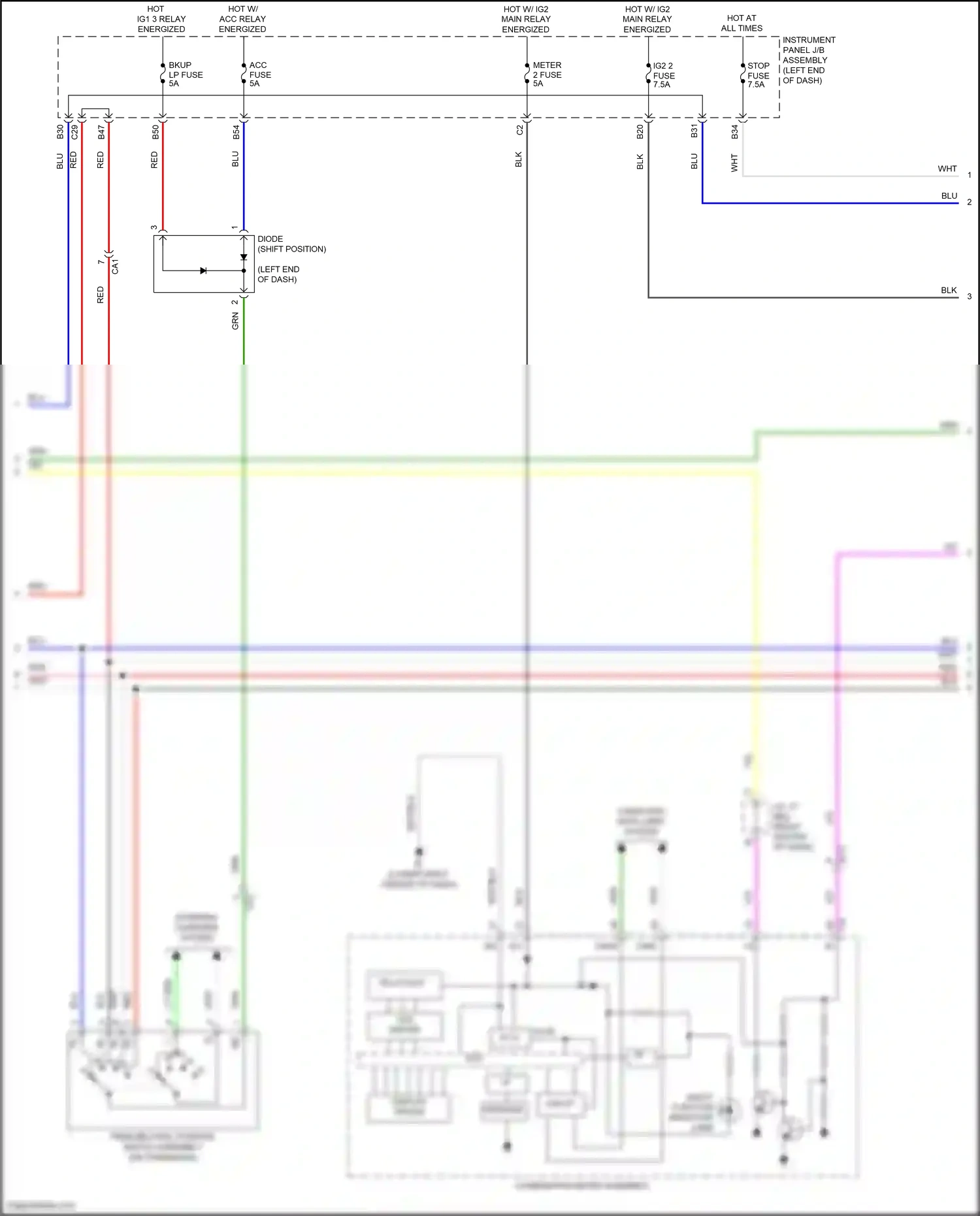 Lexus NX Z10 facelift (2017-2021) starting/ charging system wiring diagram  (1 of 3)