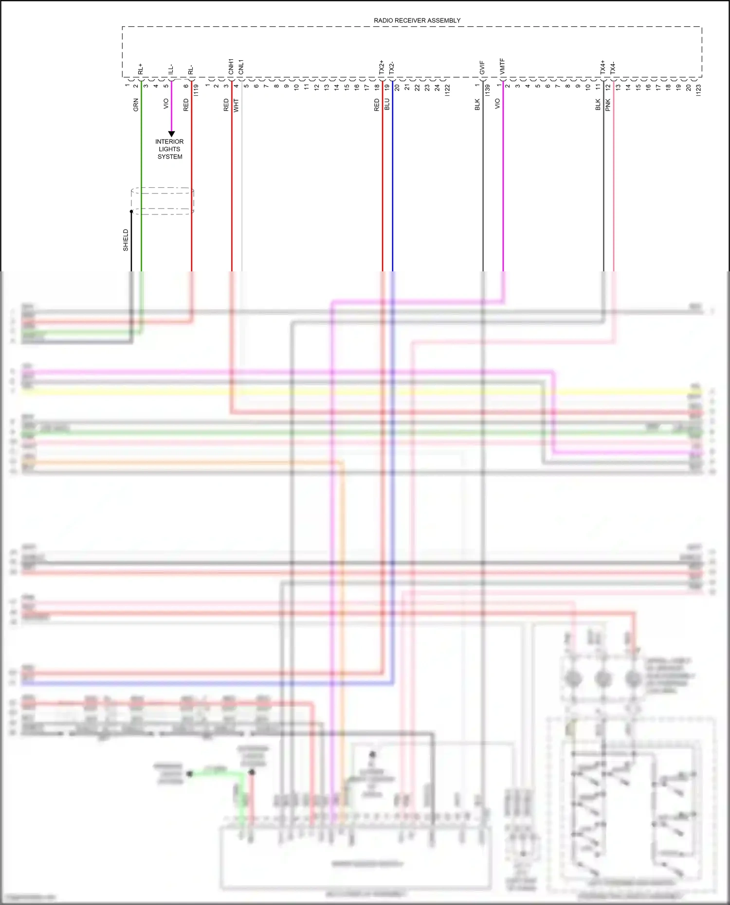 Lexus NX Z10 facelift (2017-2021) steering pad switch assembly wiring diagram  (13 of 16)
