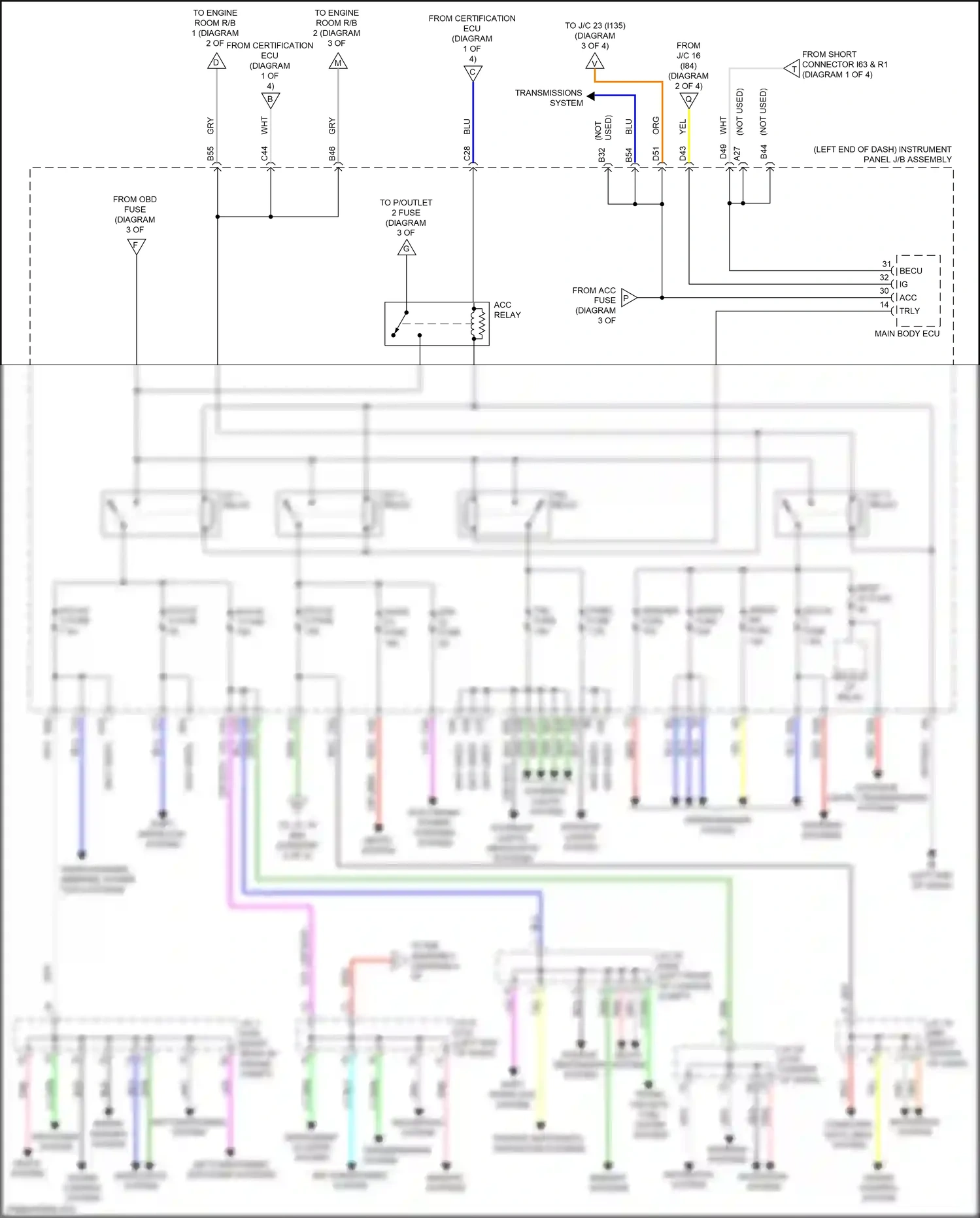 Lexus NX Z10 facelift (2017-2021) warning systems wiring diagram  (5 of 7)
