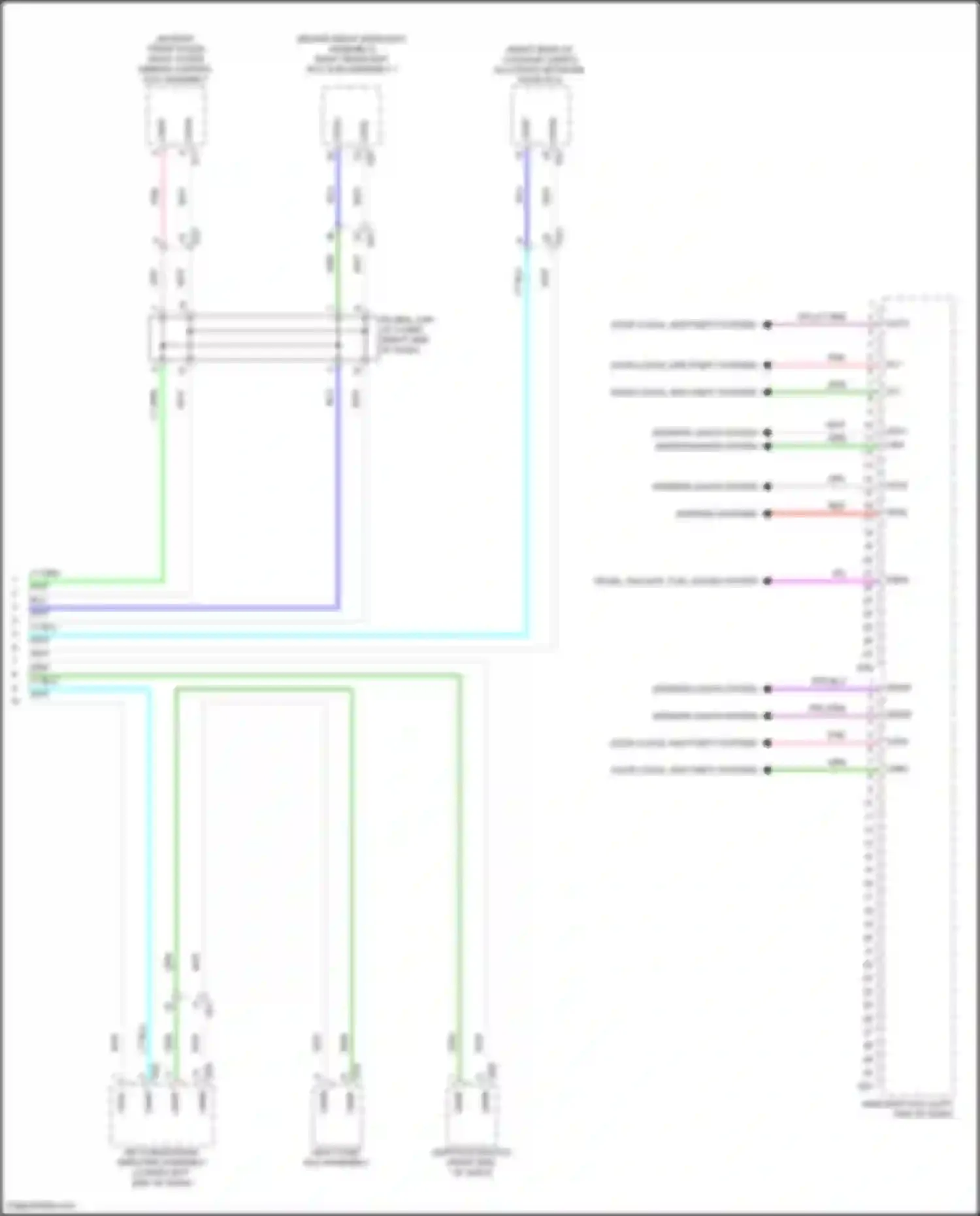 Wiring diagram multiplex network door ecu for Lexus NX Z10 (2014-2017)
